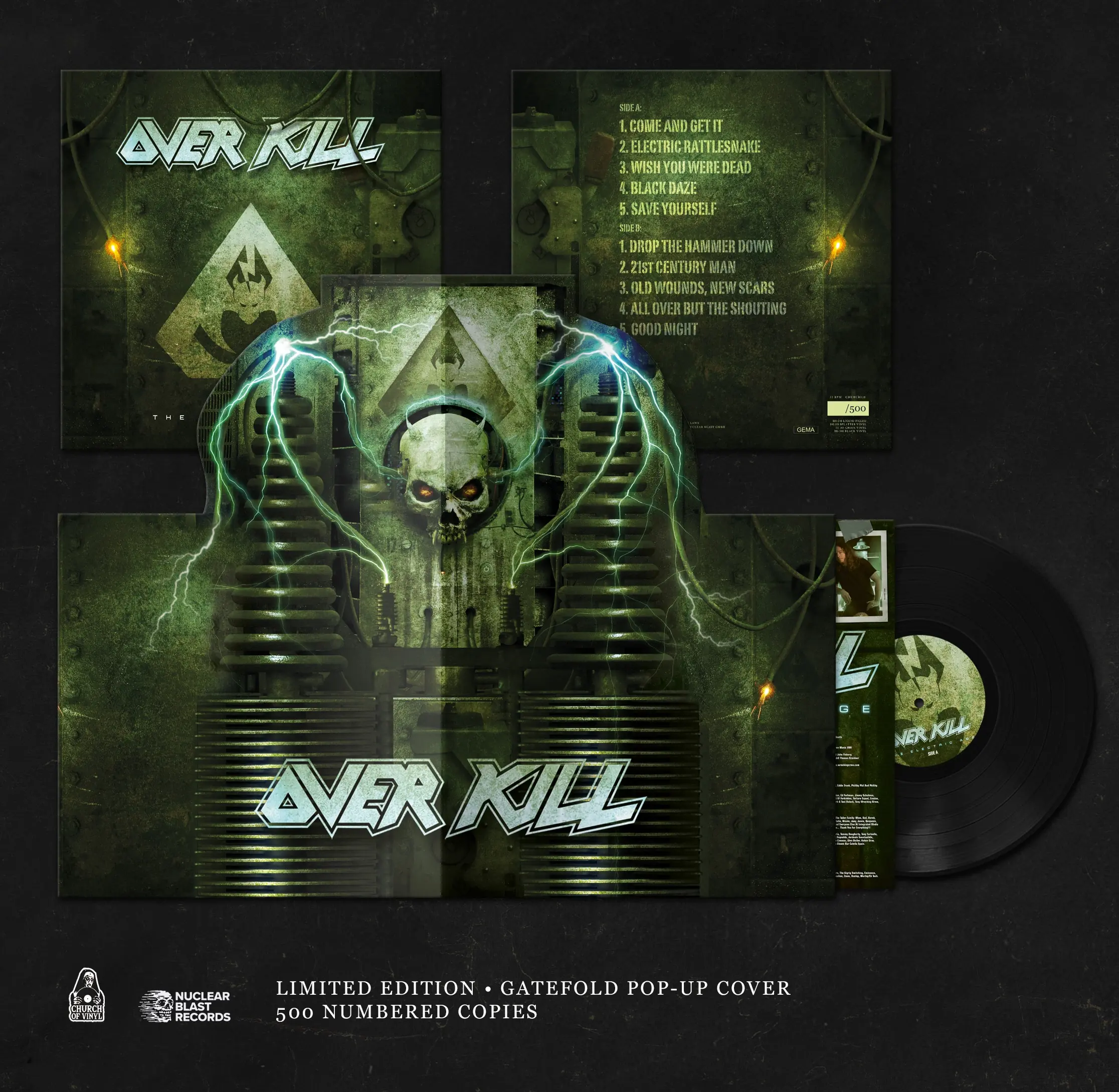 OVERKILL - The Electric Age (Pop-Up) · BLACK LP (Thrash Metal Vinyl)