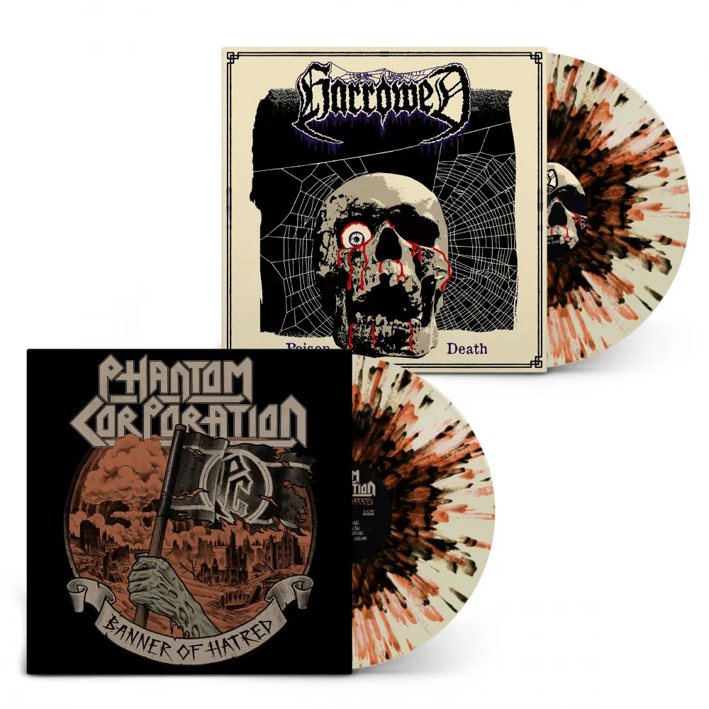 PHANTOM CORPORATION / HARROWED - Split · SPLATTER LP (Death Metal/Thrash Metal Vinyl)