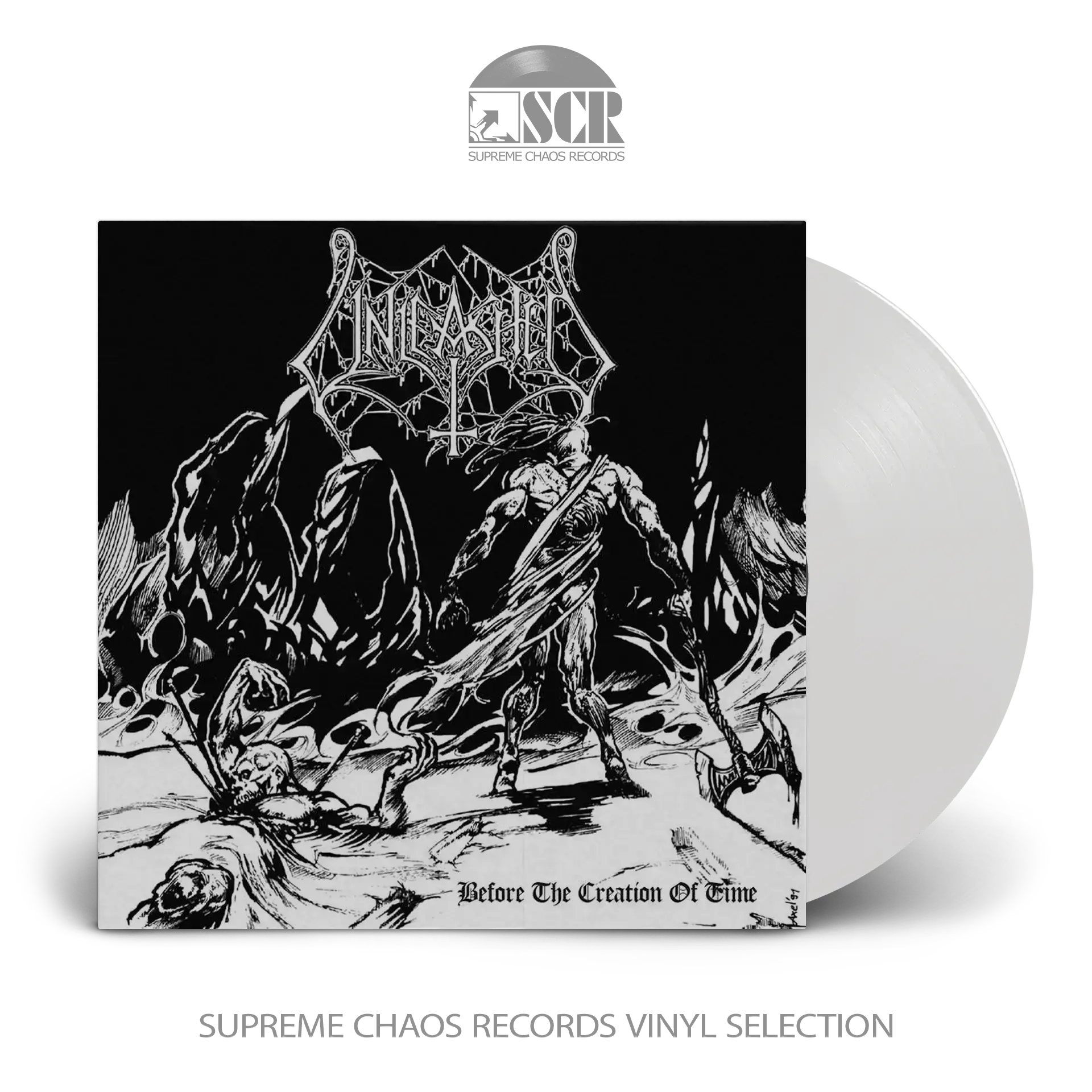 UNLEASHED - Before The Creation Of Time · WHITE LP (Death Metal Vinyl)