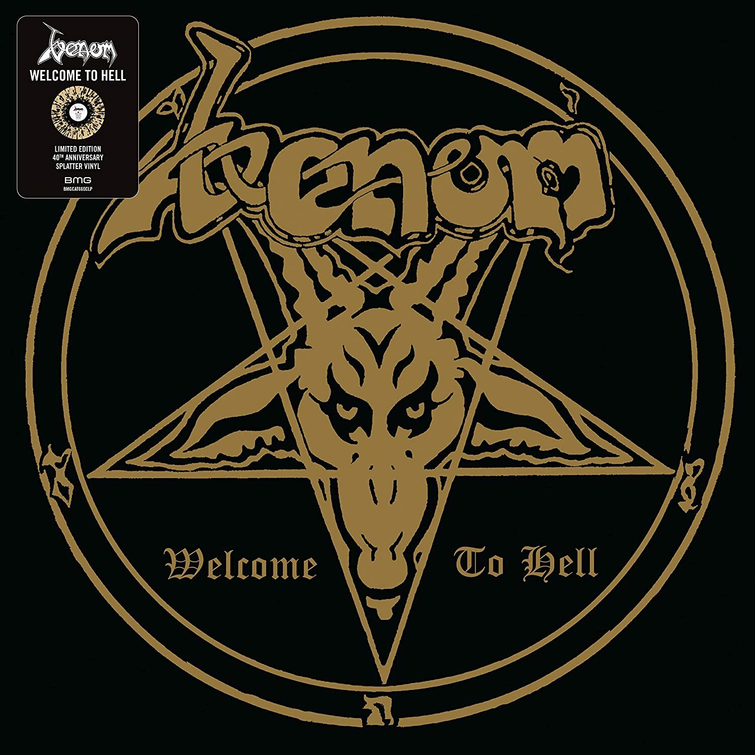 VENOM - Welcome To Hell · GOLD/BLACK LP · Bild 1 VENOM - Welcome To Hell · GOLD/BLACK LP (Black Metal Vinyl) · Bild 1