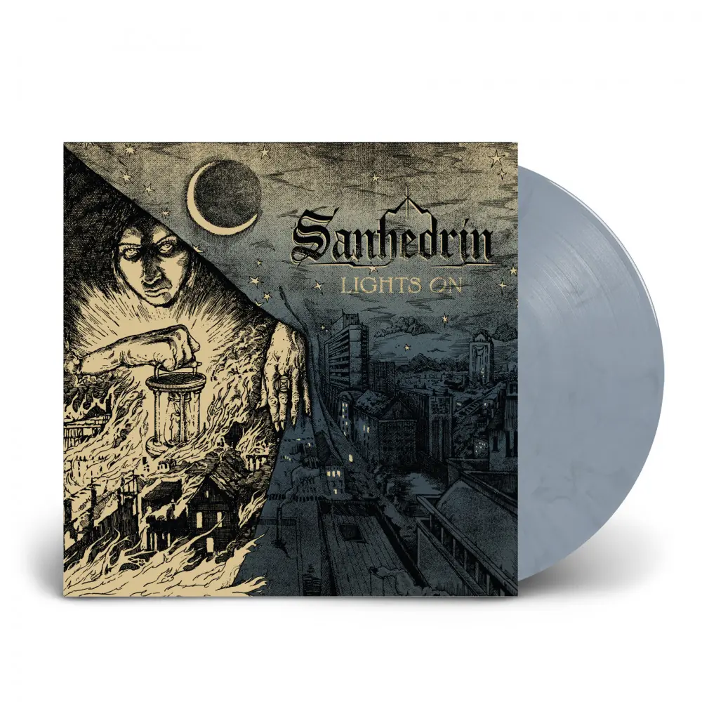SANHEDRIN · Lights on | BLUE/GREY LP (Heavy Metal Vinyl)
