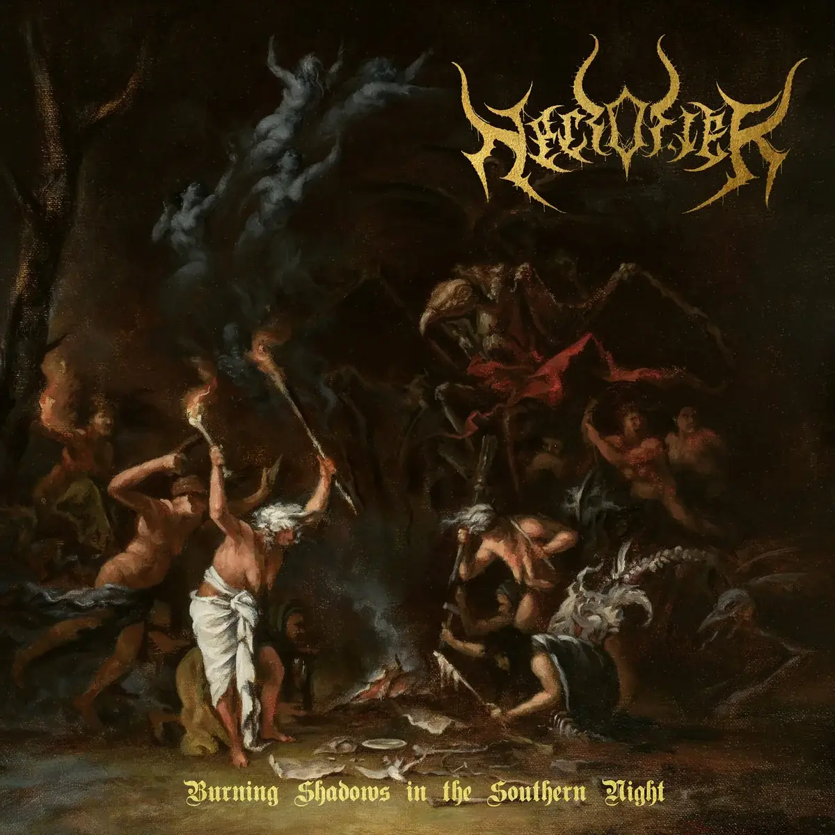 NECROFIER · Burning Shadows in the Southern Night | BLACK LP (Black Metal Vinyl) · Bild 1