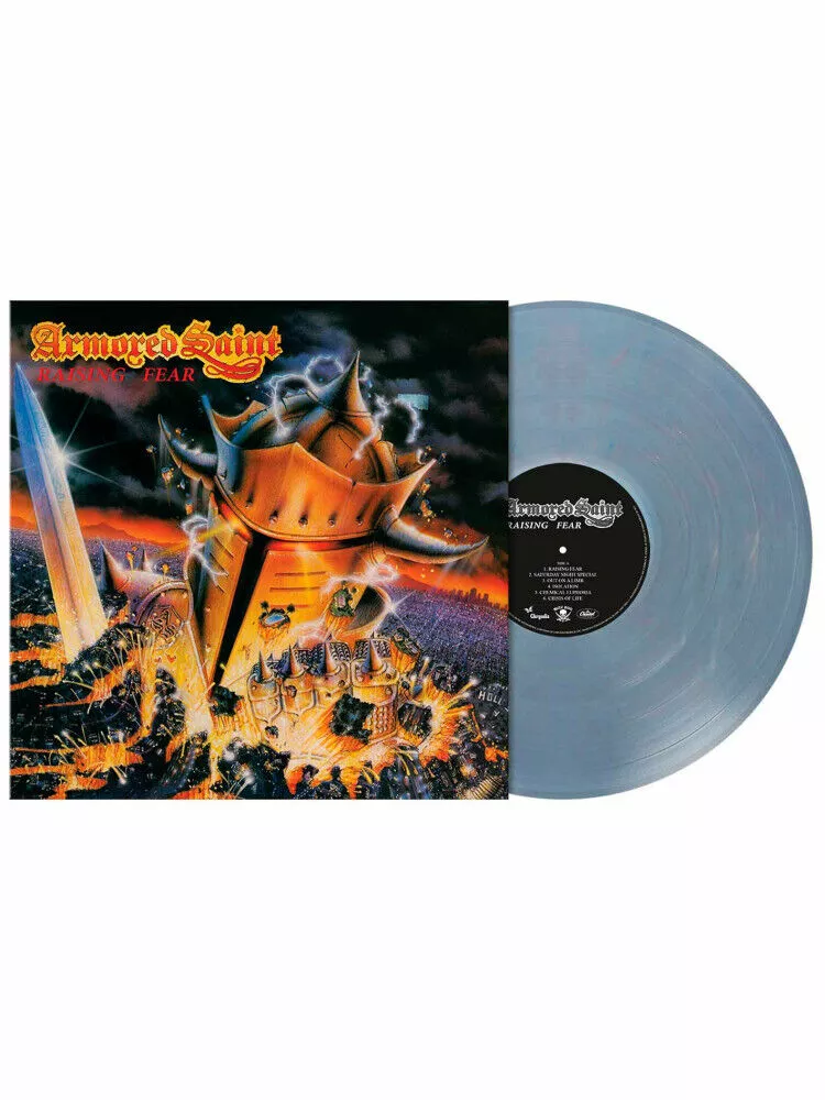 ARMORED SAINT - Raising Fear · CLEAR STEEL BLUE MARBLED LP (Heavy Metal Vinyl)