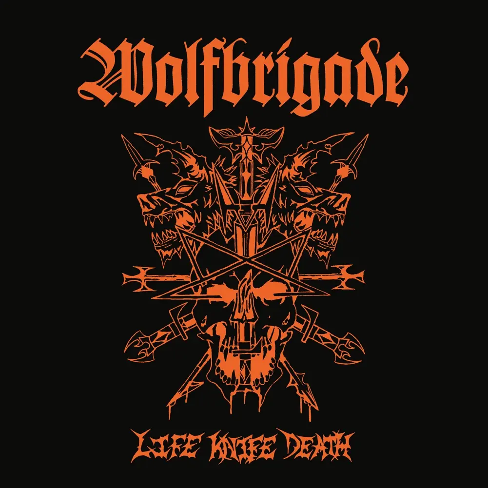 WOLFBRIGADE - Life Knife Death · ORANGE MARBLED LP · Bild 1 WOLFBRIGADE - Life Knife Death · ORANGE MARBLED LP (Crust Punk Vinyl) · Bild 1