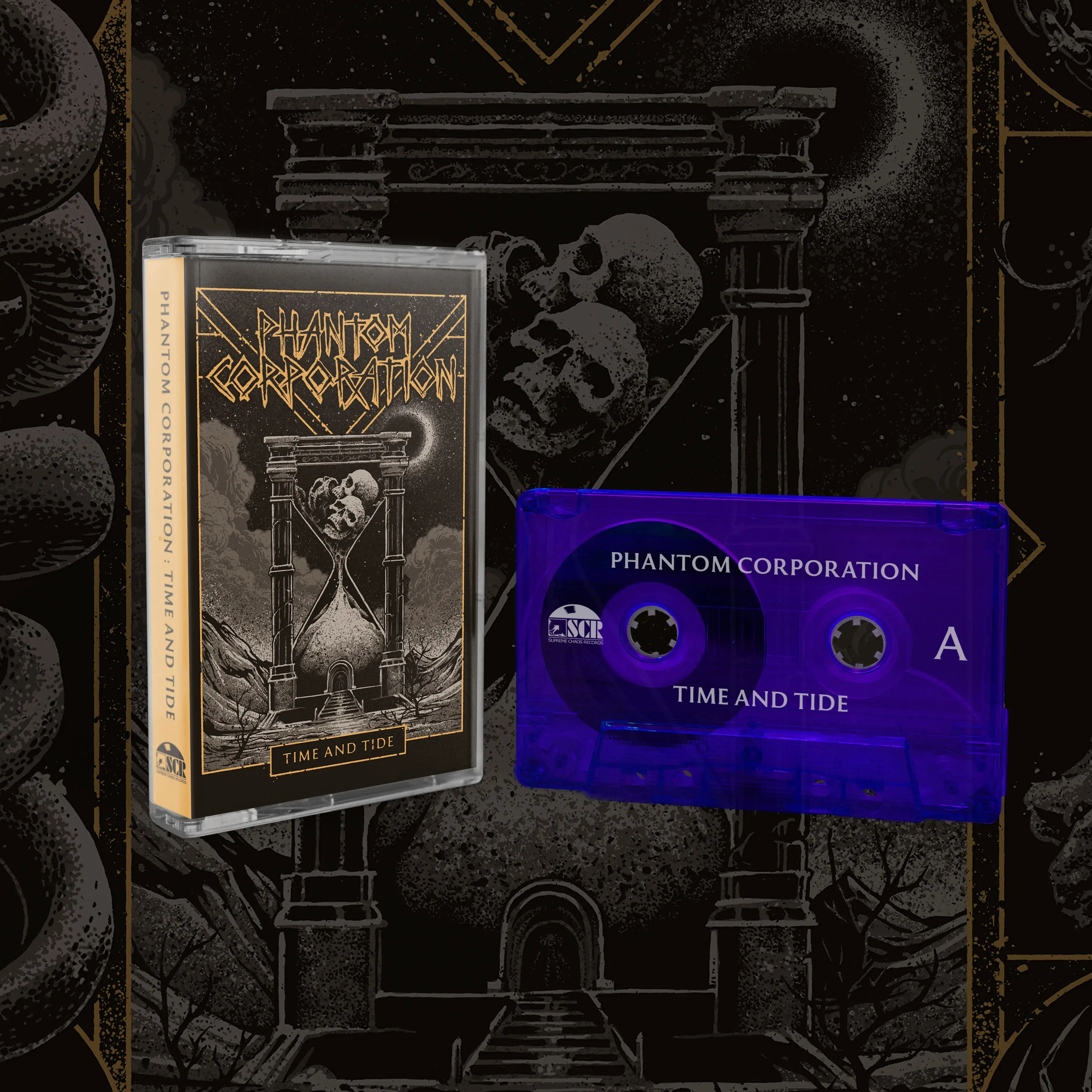 PHANTOM CORPORATION · Time And Tide | TRANSPARENT PURPLE TAPE · Bild 2 PHANTOM CORPORATION · Time And Tide | TRANSPARENT PURPLE TAPE (Thrash Metal/D-Beat/Death Metal Tapes) · Bild 2