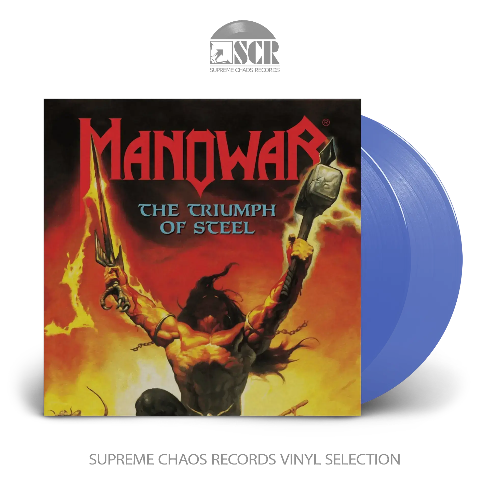 MANOWAR - The Triumph of Steel · TRANSPARENT BLUE 2LP MANOWAR - The Triumph of Steel · TRANSPARENT BLUE 2LP (Heavy Metal Vinyl)