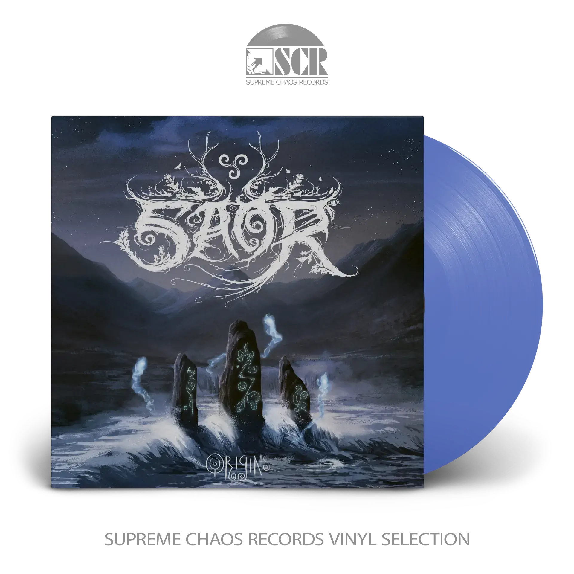 SAOR - Origins · TRANSPARENT BLUE LP (Black Metal Vinyl)