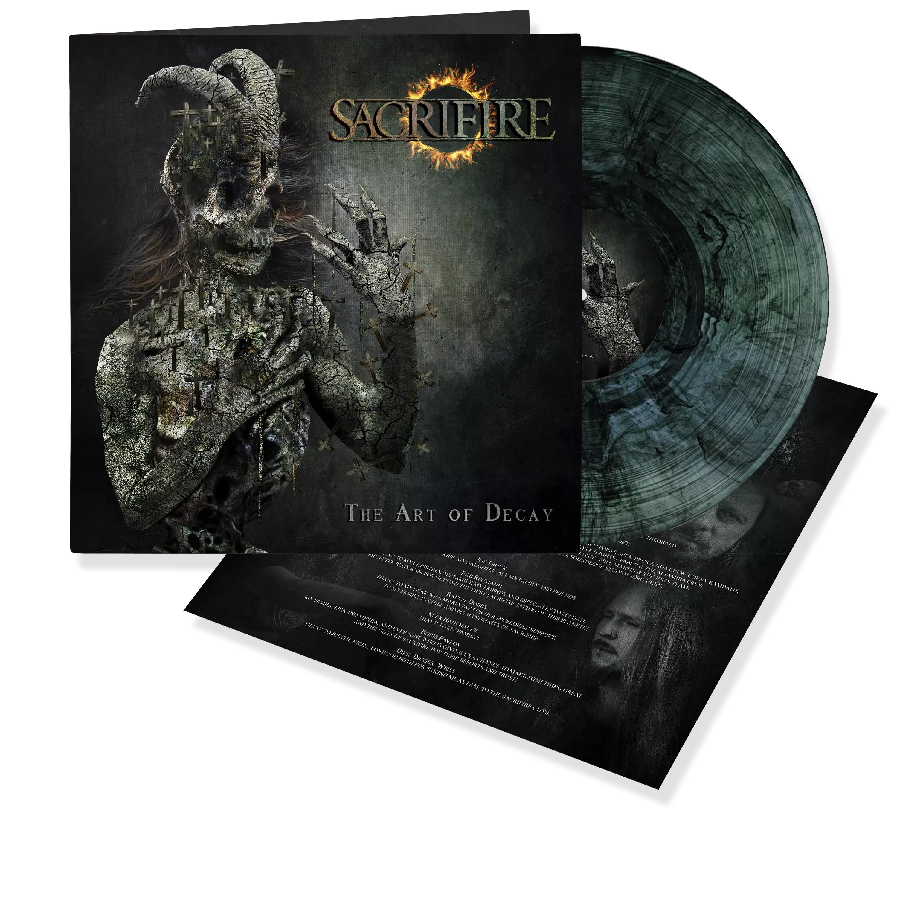 SACRIFIRE - The Art Of Decay · MARBLED VINYL (Doom Metal/Gothic Metal Vinyl)