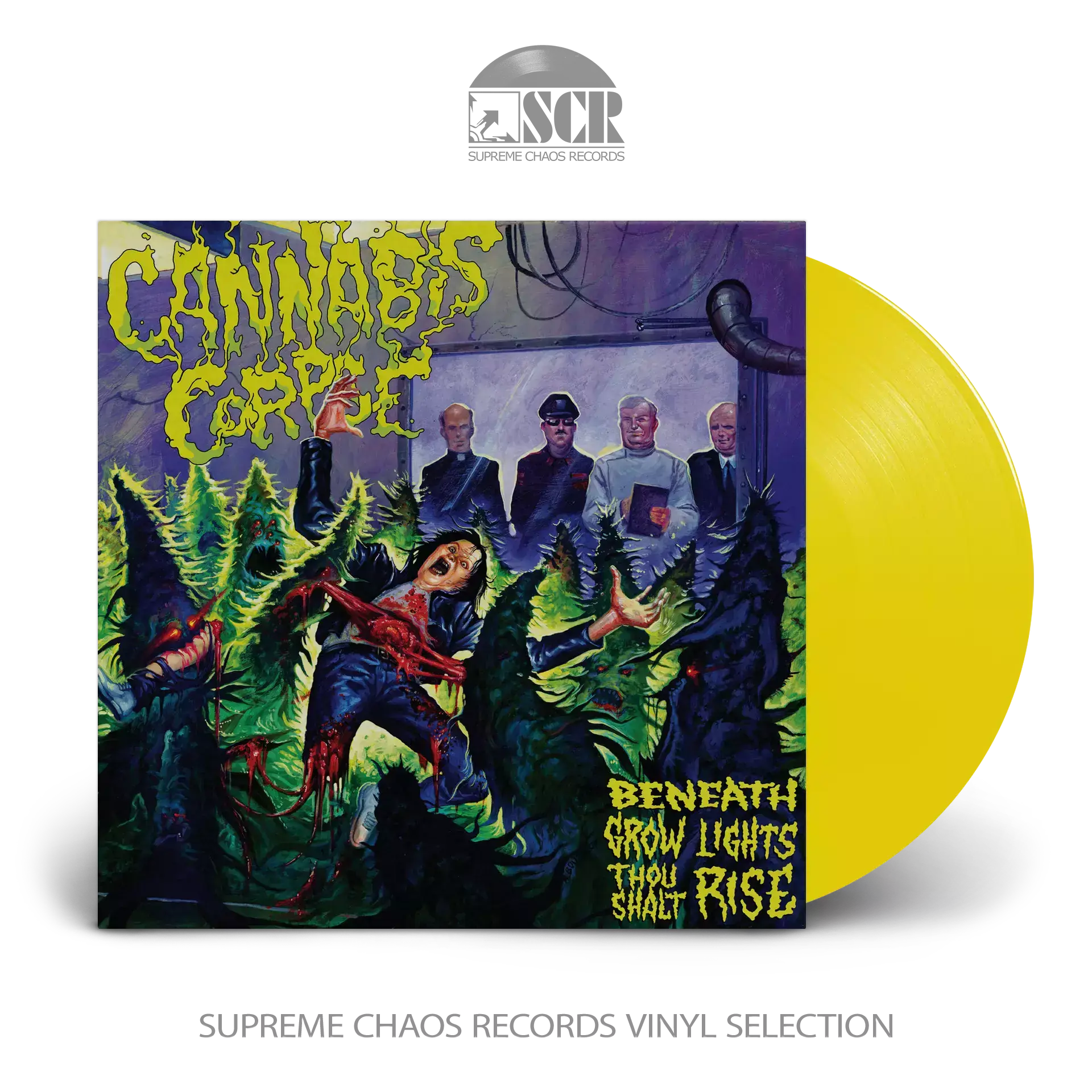 CANNABIS CORPSE - Beneath Grow Lights Thou Shalt Rise · YELLOW LP (Death Metal Vinyl)