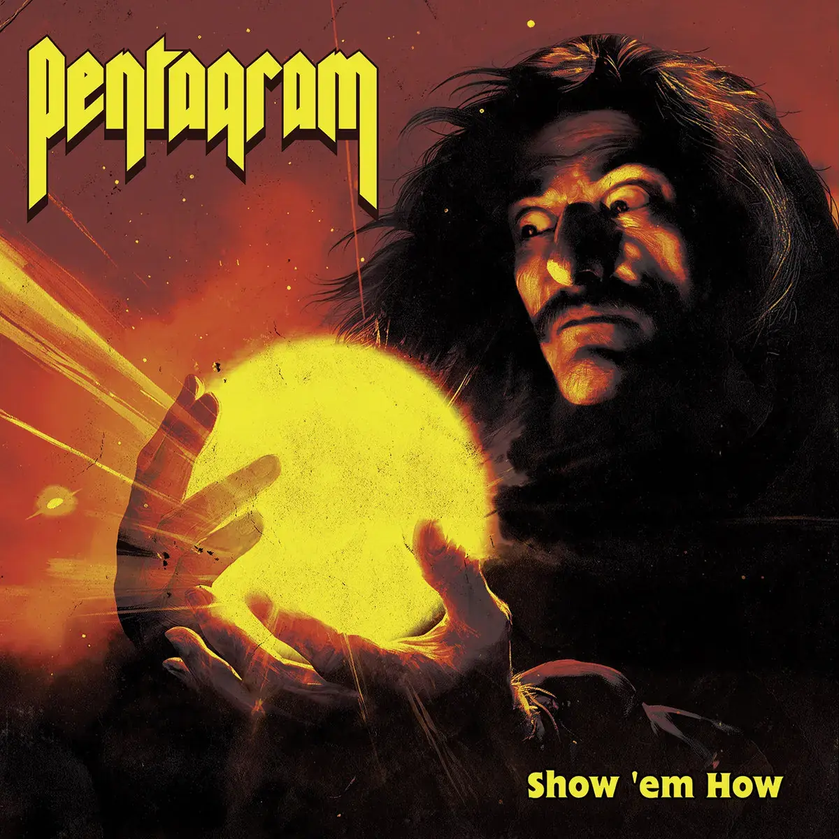 PENTAGRAM - Show 'Em How · RED/YELLOW/ORANGE STRIPED LP 1
