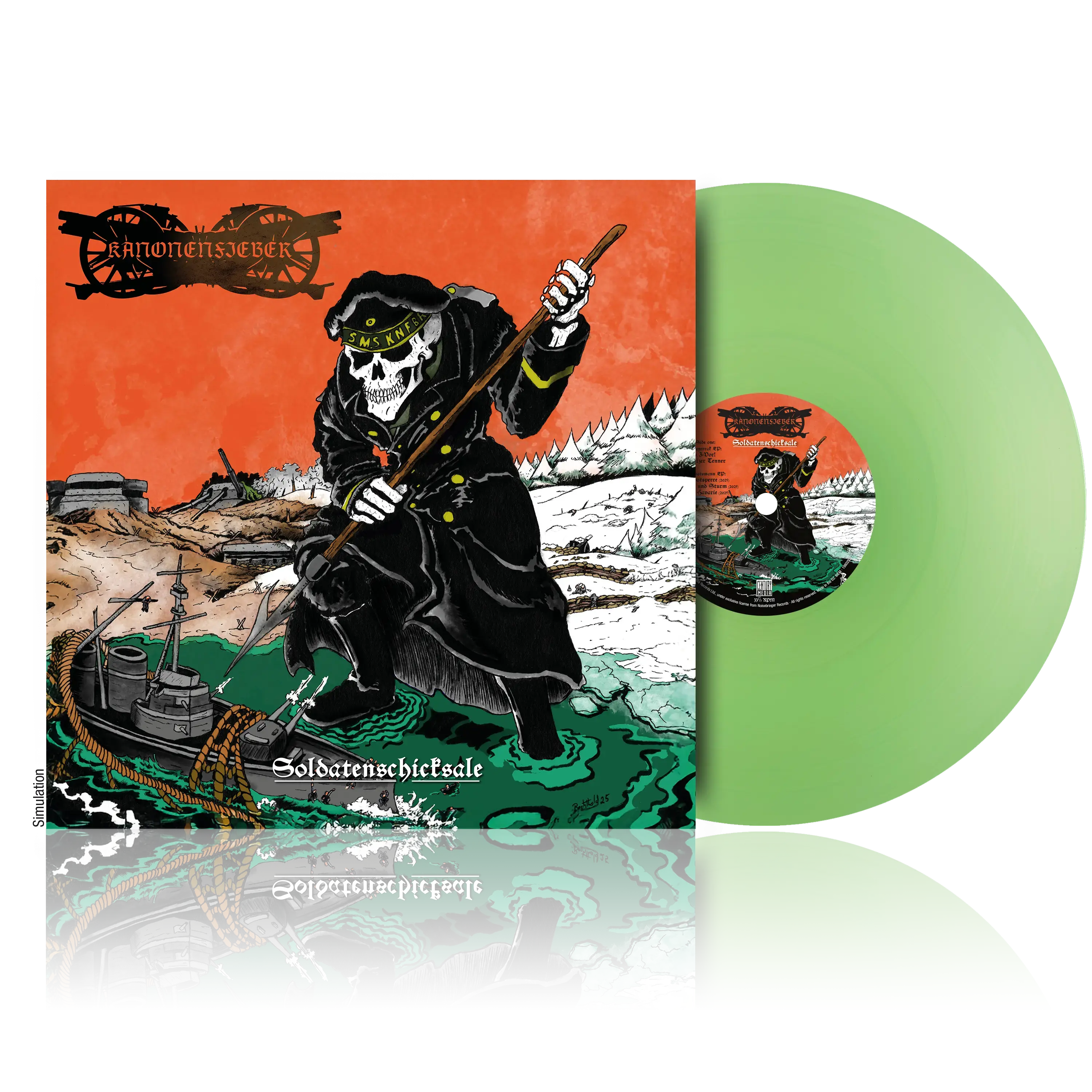 KANONENFIEBER · Soldatenschicksale | LIGHT GREEN LP KANONENFIEBER · Soldatenschicksale | LIGHT GREEN LP (Black Metal Vinyl)