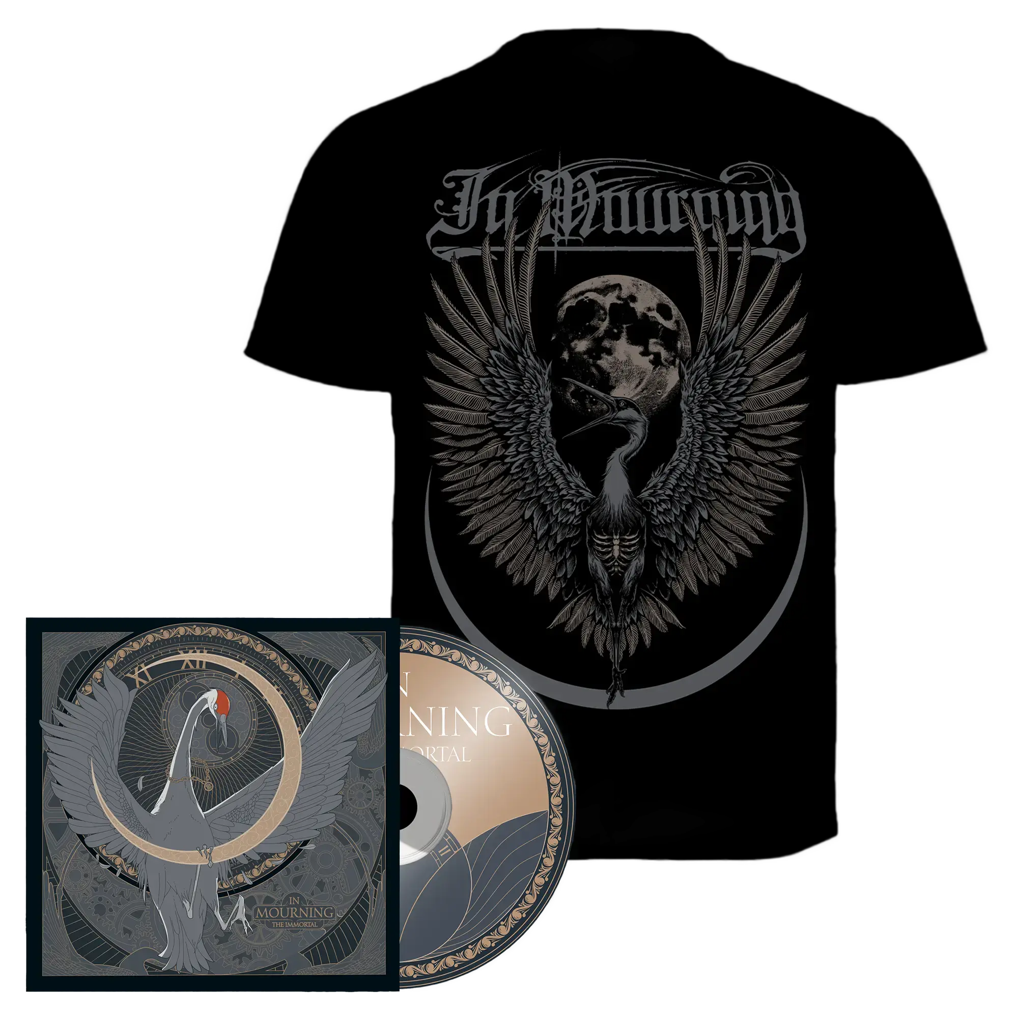 IN MOURNING - The Immortal Bundle · T-SHIRT + CD BUNDLE (Melodic Death Metal/Progressive Metal/Doom Metal CDs)
