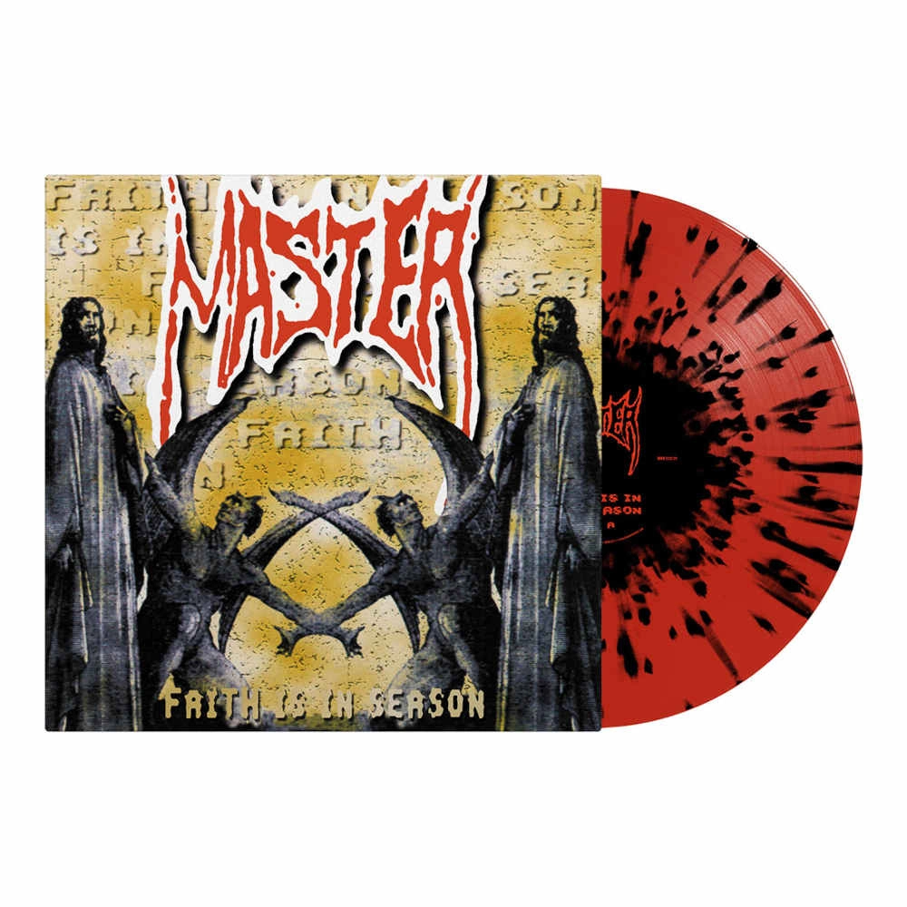 MASTER · Faith Is In Season | RED/BLACK SPLATTER LP (Death Metal Vinyl)