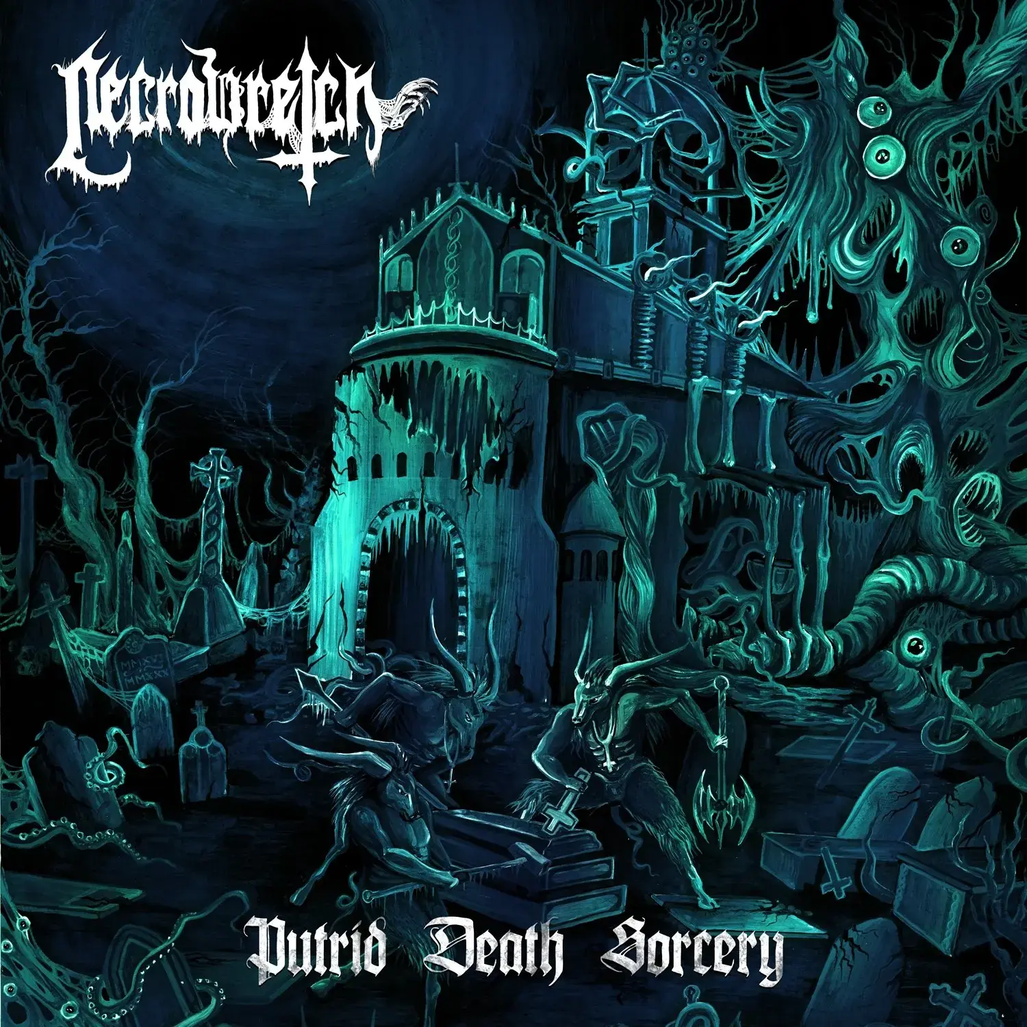 NECROWRETCH - Putrid Death Sorcery · SEA BLUE LP (Death Metal Vinyl) · Bild 1