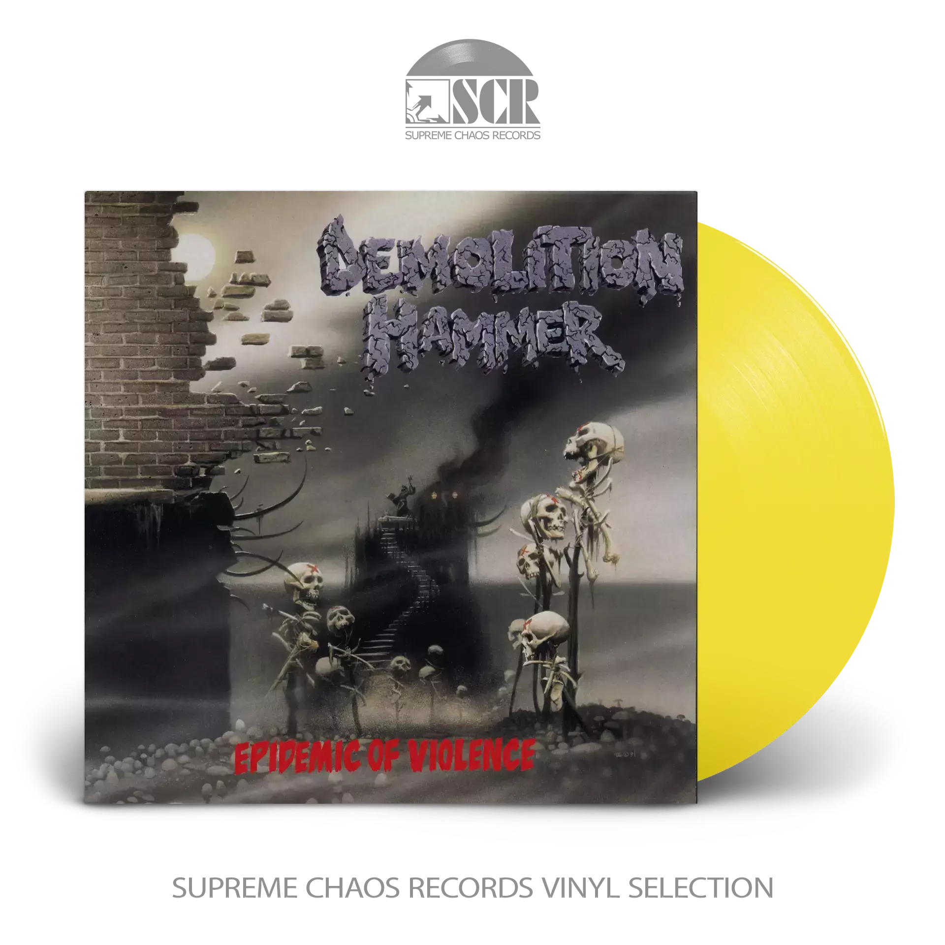 DEMOLITION HAMMER · Epidemic Of Violence (Re-Issue 2023) | TRANSPARENT SUN YELLOW LP DEMOLITION HAMMER · Epidemic Of Violence (Re-Issue 2023) | TRANSPARENT SUN YELLOW LP (Thrash Metal Vinyl)