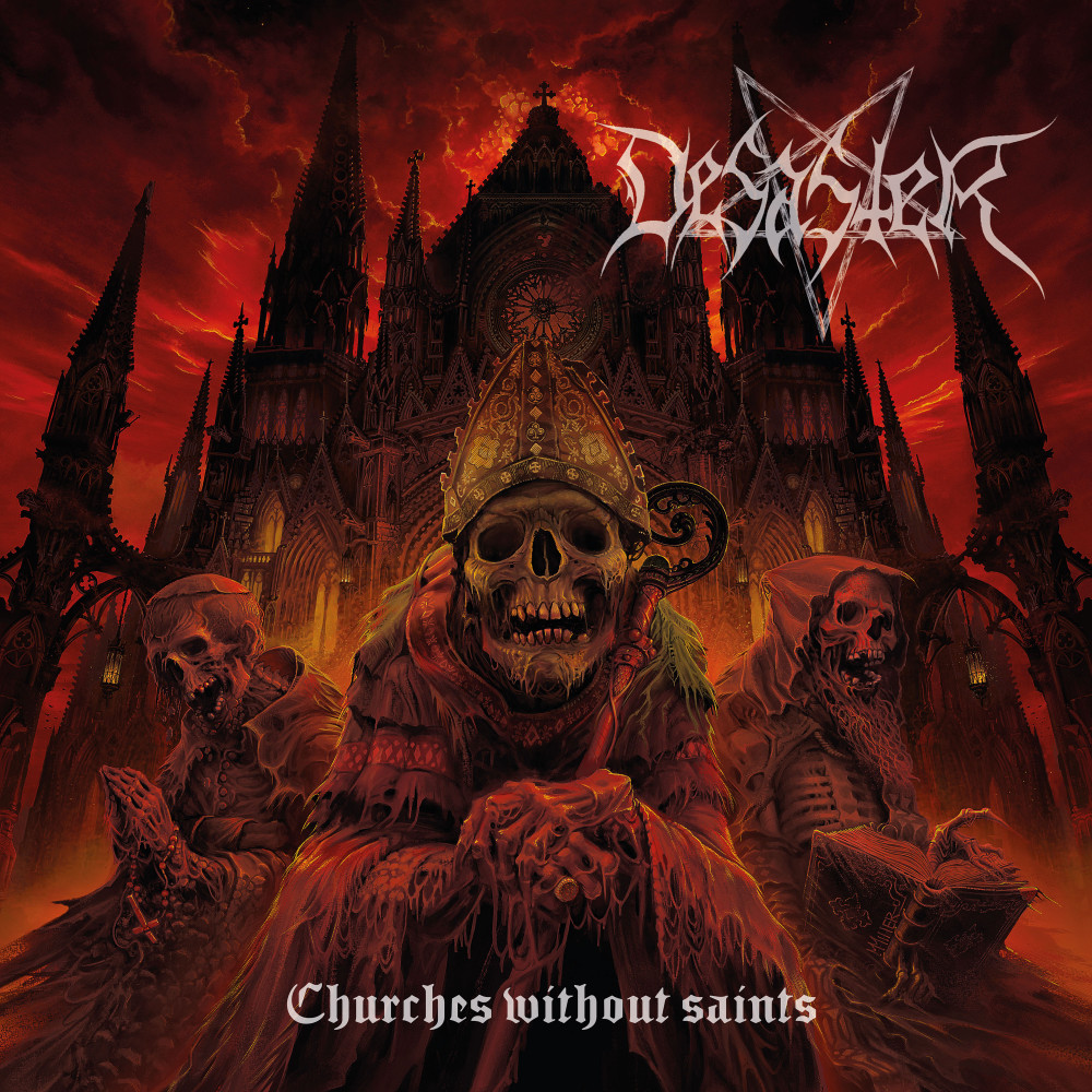 DESASTER - Churches Without Saints · DARK GOLDENROD LP (Thrash Metal Vinyl) · Bild 1