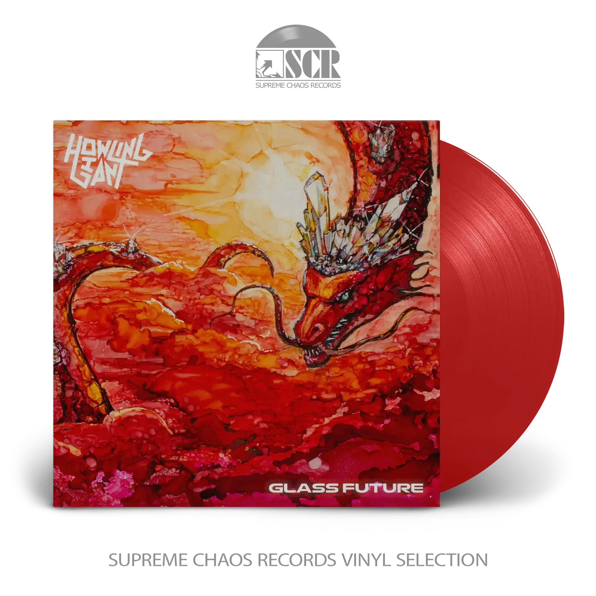 HOWLING GIANT · Glass Future | TRANSPARENT RED LP HOWLING GIANT · Glass Future | TRANSPARENT RED LP (Stoner Rock/Psychedelic Rock Vinyl)