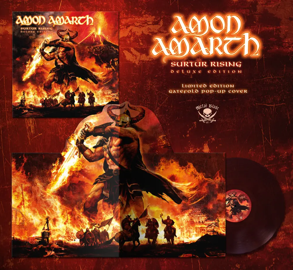 AMON AMARTH - Surtur Rising · BURGUNDY/ROYAL BLUE POPUP VINYL AMON AMARTH - Surtur Rising · BURGUNDY/ROYAL BLUE POPUP VINYL (Death Metal Vinyl)