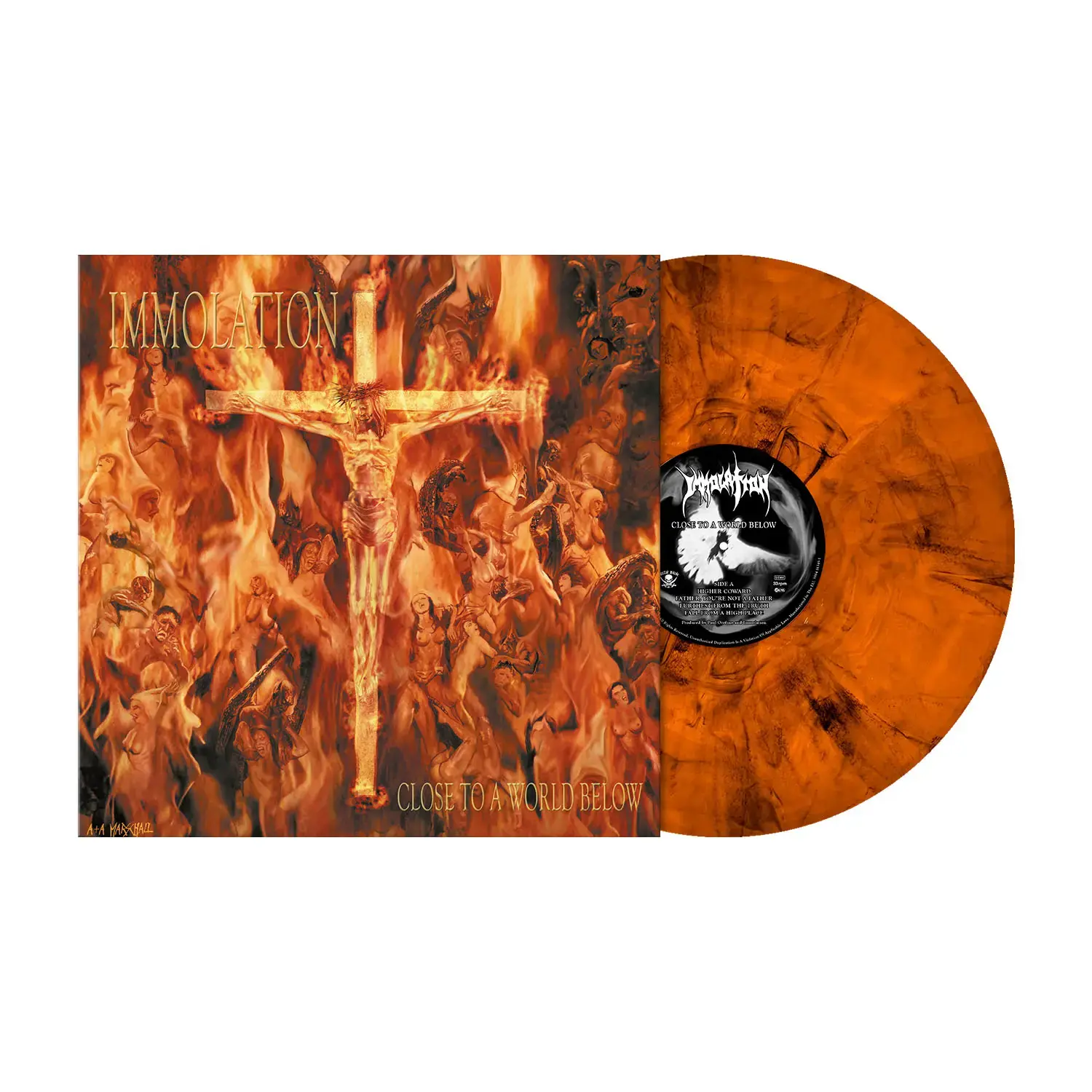 IMMOLATION - Close To A World Below (25th Annniversary) · FIERY ORANGE MARBLED LP (Death Metal Vinyl)