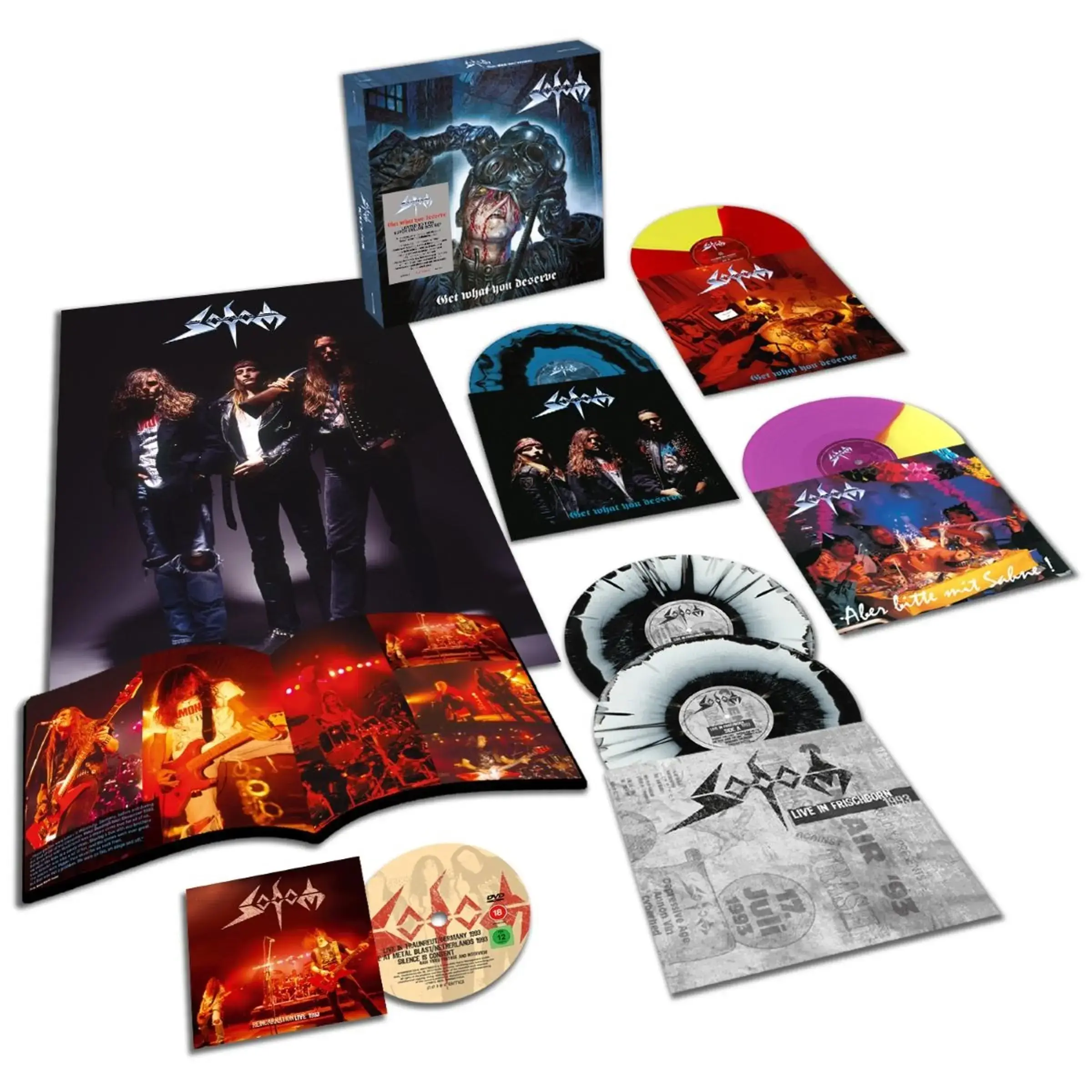SODOM - Get What You Deserve · DELUXE BOXSET 5LP+DVD SODOM - Get What You Deserve · DELUXE BOXSET 5LP+DVD (Metal Vinyl)