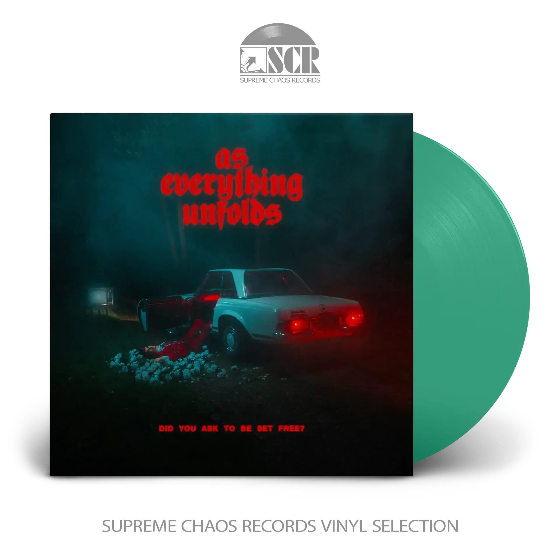 AS EVERYTHING UNFOLDS · Did You Ask To Be Set Free? | PETROL GREEN LP AS EVERYTHING UNFOLDS · Did You Ask To Be Set Free? | PETROL GREEN LP (Alternative Metal Vinyl)