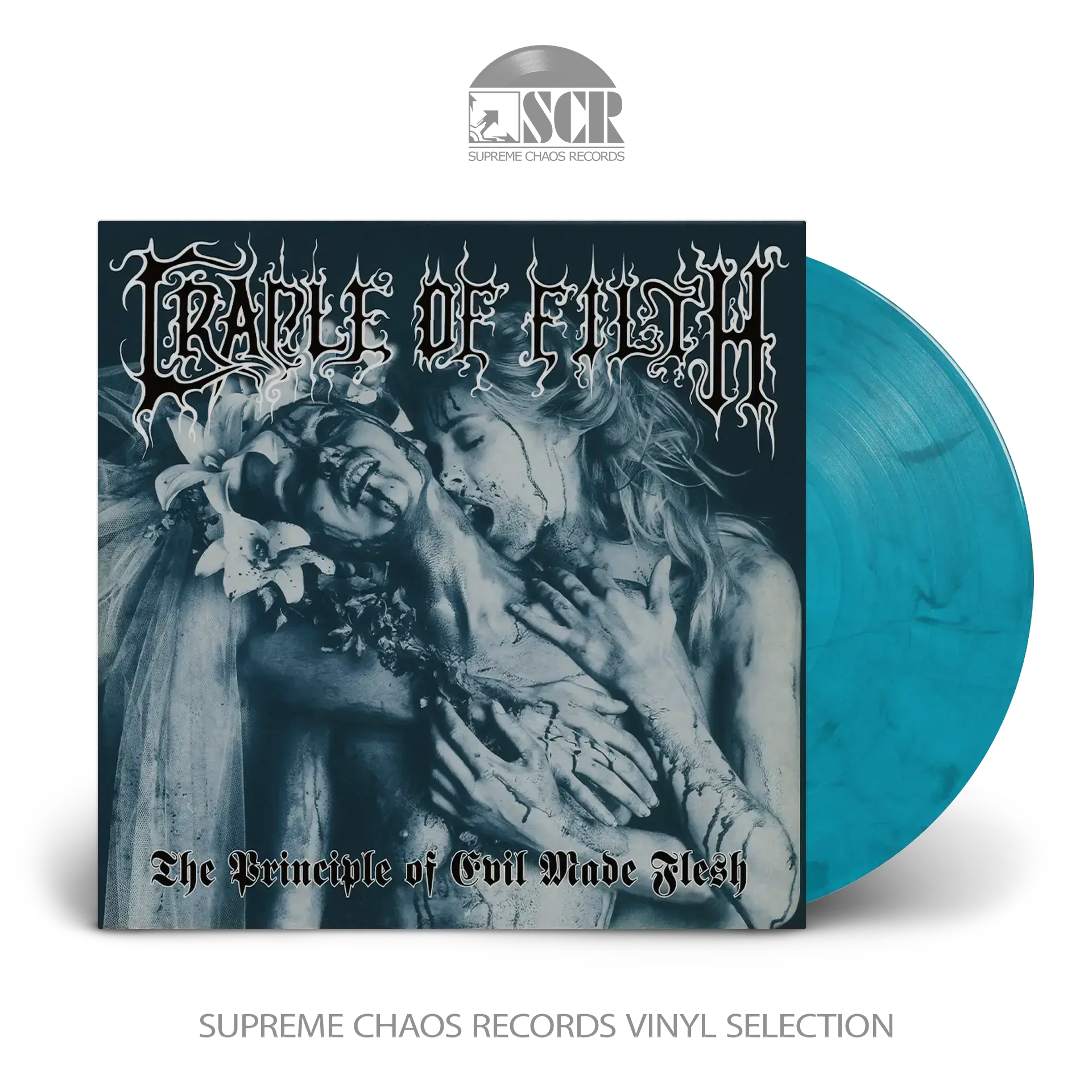 CRADLE OF FILTH - The Principle of Evil Made Flesh · SEA BLUE/SILVER LP (Black Metal/Gothic Metal Vinyl)
