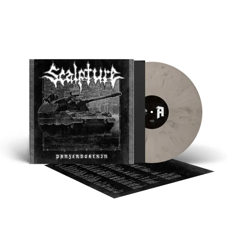 SCALPTURE - Panzerdoktrin · WHITE/BLACK MARBLED LP (Death Metal Vinyl)