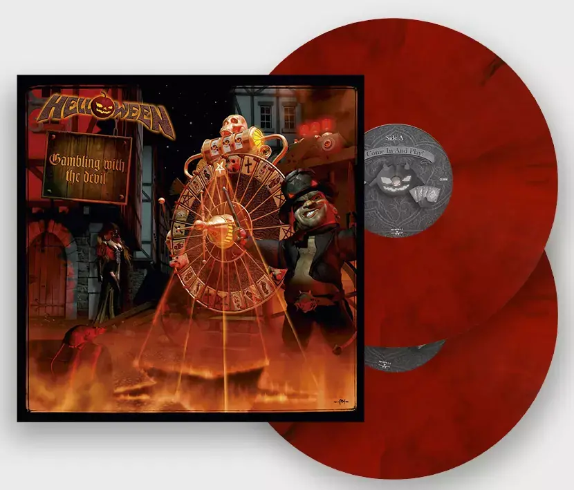 HELLOWEEN · Gambling With The Devil | RED OPAQUE/ORANGE/BLACK MARBLED DLP HELLOWEEN · Gambling With The Devil | RED OPAQUE/ORANGE/BLACK MARBLED DLP (Heavy Metal Vinyl)