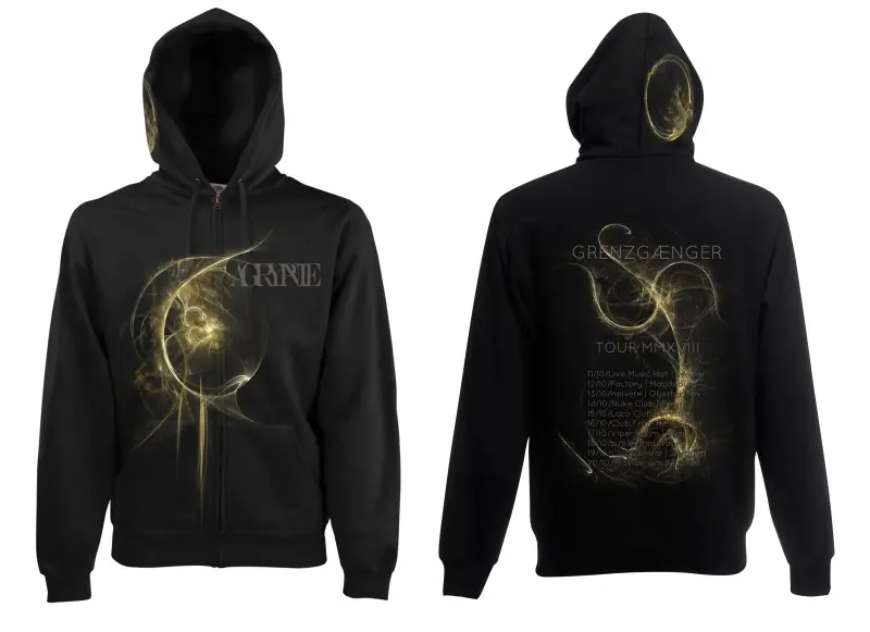 AGRYPNIE - Motiv: Grenzgænger-Album Tour Zipper · ZIP-L (Black Metal Clothes)