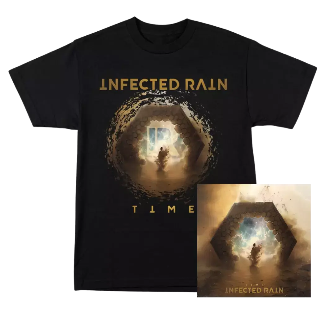 INFECTED RAIN · Time | DIGIPAK CD+T-SHIRT BUNDLE (Progressive Metal CDs)