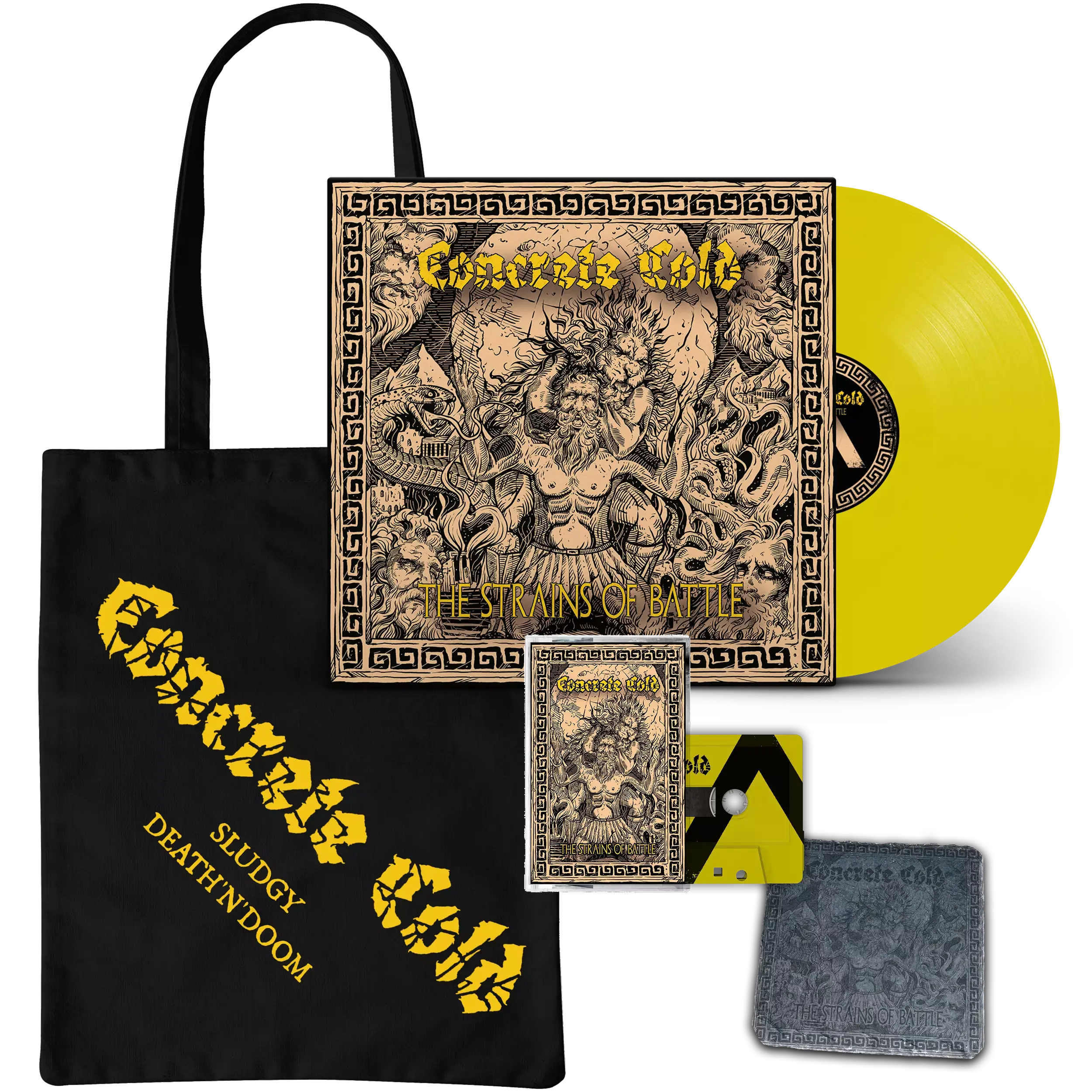 CONCRETE COLD - The Strains Of Battle · VINYL BUNDLE (Death Metal/Sludge Metal Vinyl)