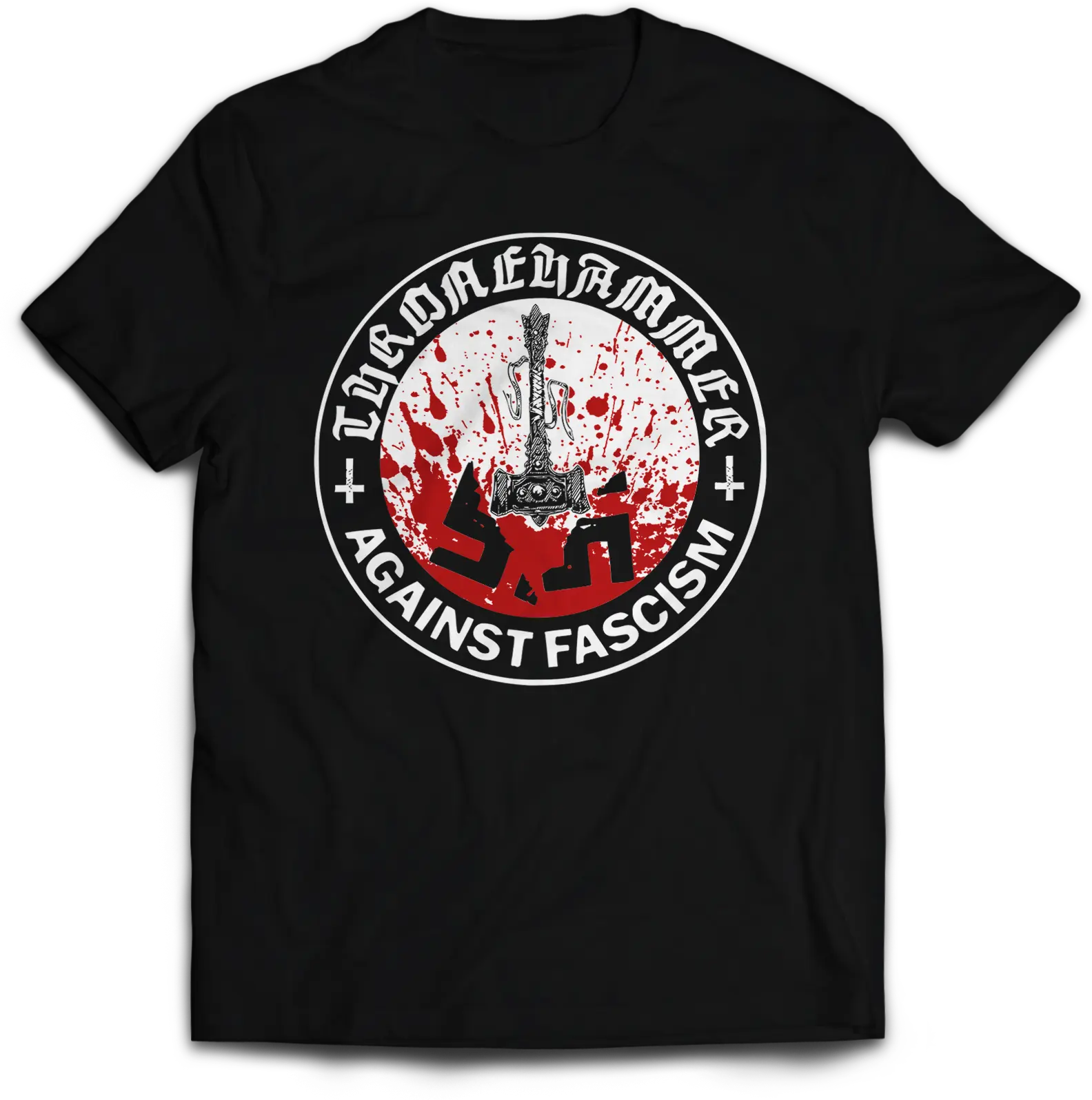 THRONEHAMMER - Against Fascism (Reissued) · T-SHIRT (Doom Metal/Heavy Metal/Epic Metal Clothes)