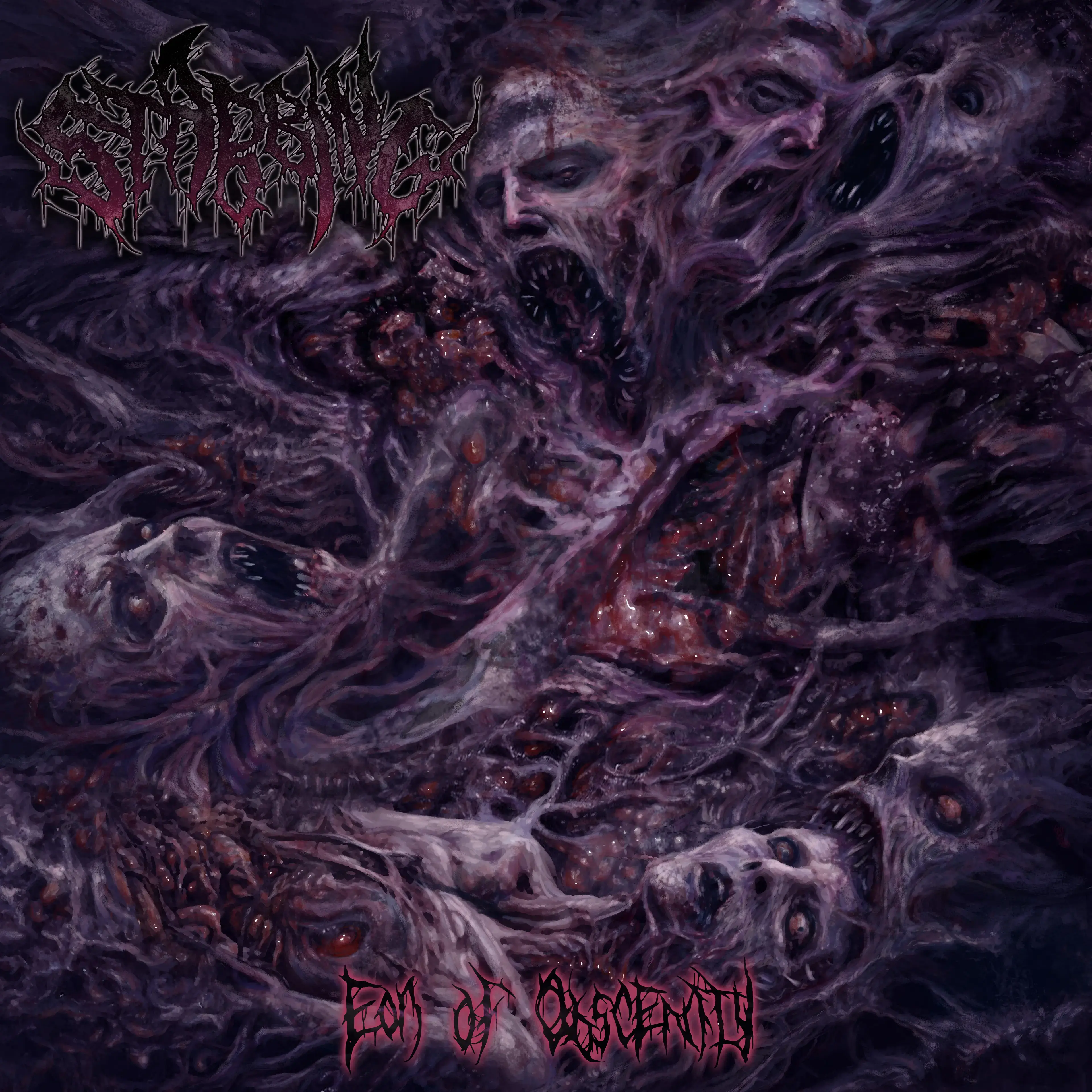 STABBING · Eon Of Obscenity | RED/BLACK LP · Bild 1 STABBING · Eon Of Obscenity | RED/BLACK LP (Brutal Death Metal Vinyl) · Bild 1