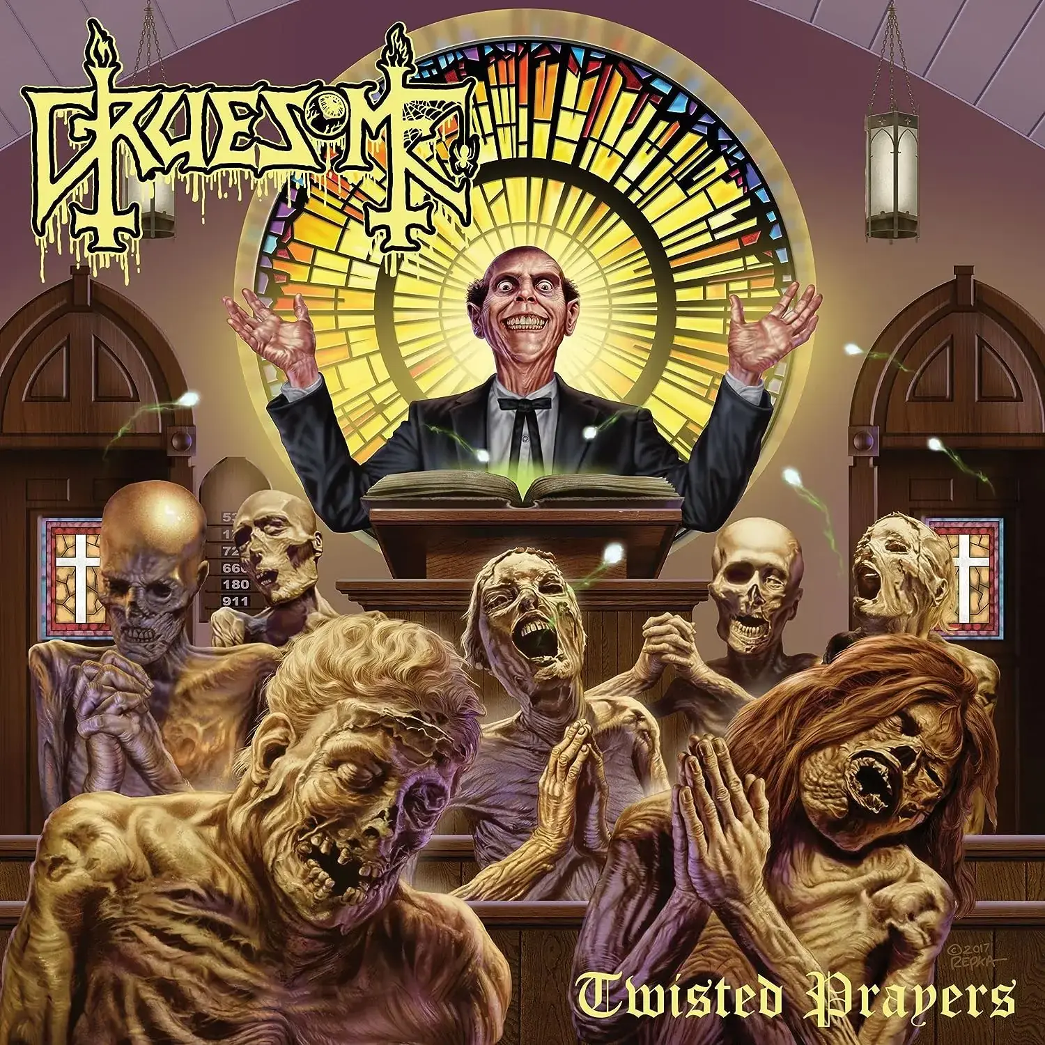 GRUESOME - Twisted Prayers · TRANSPARENT BLUE LP (Death Metal Vinyl) · Bild 1