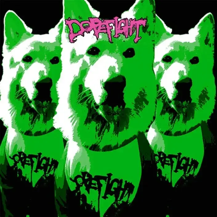 DOPEFIGHT / LEX RHINO - Split · WHITE LP (Stoner Rock/Doom Metal Vinyl) · Bild 1