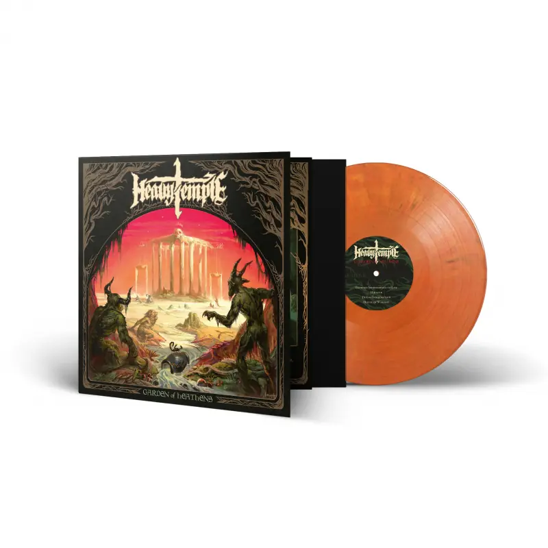 HEAVY TEMPLE - Garden Of Heathens · YELLOW/BLACK/RED VOODOO MARBLED LP (Doom Metal Vinyl)
