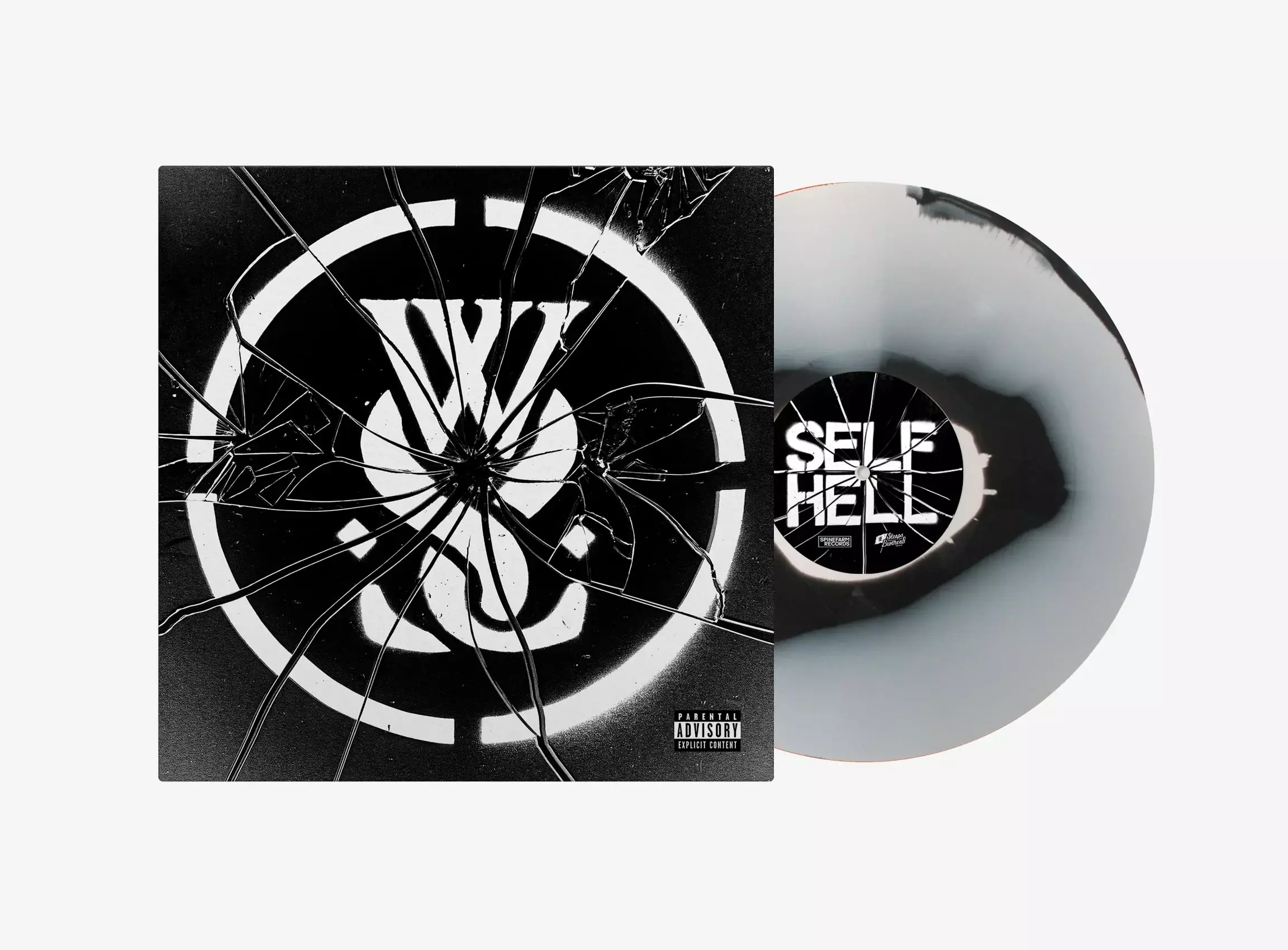 WHILE SHE SLEEPS · Self Hell | BLACK/WHITE MARBLED LP WHILE SHE SLEEPS · Self Hell | BLACK/WHITE MARBLED LP (Metalcore Vinyl)