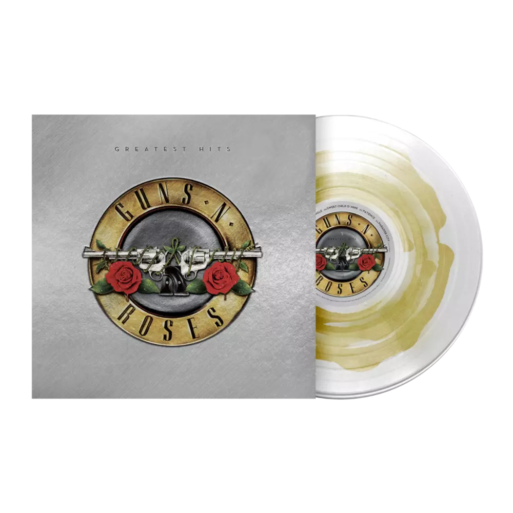 GUNS N ROSES - Greatest Hits · CLEAR/GOLD LP GUNS N ROSES - Greatest Hits · CLEAR/GOLD LP (Hard Rock Vinyl)