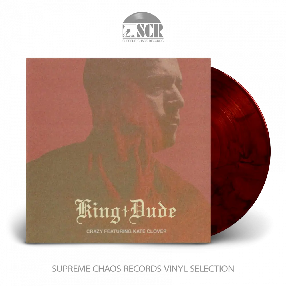 KING DUDE · Crazy / Never Let Me Go | RED/BLACK 7" EP (Folk Vinyl)