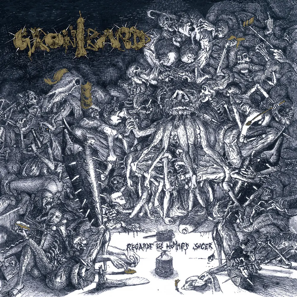 GRONIBARD · Regarde Les Hommes Sucer | CLEAR/BLACK LP · Bild 1 GRONIBARD · Regarde Les Hommes Sucer | CLEAR/BLACK LP (Death Metal Vinyl) · Bild 1