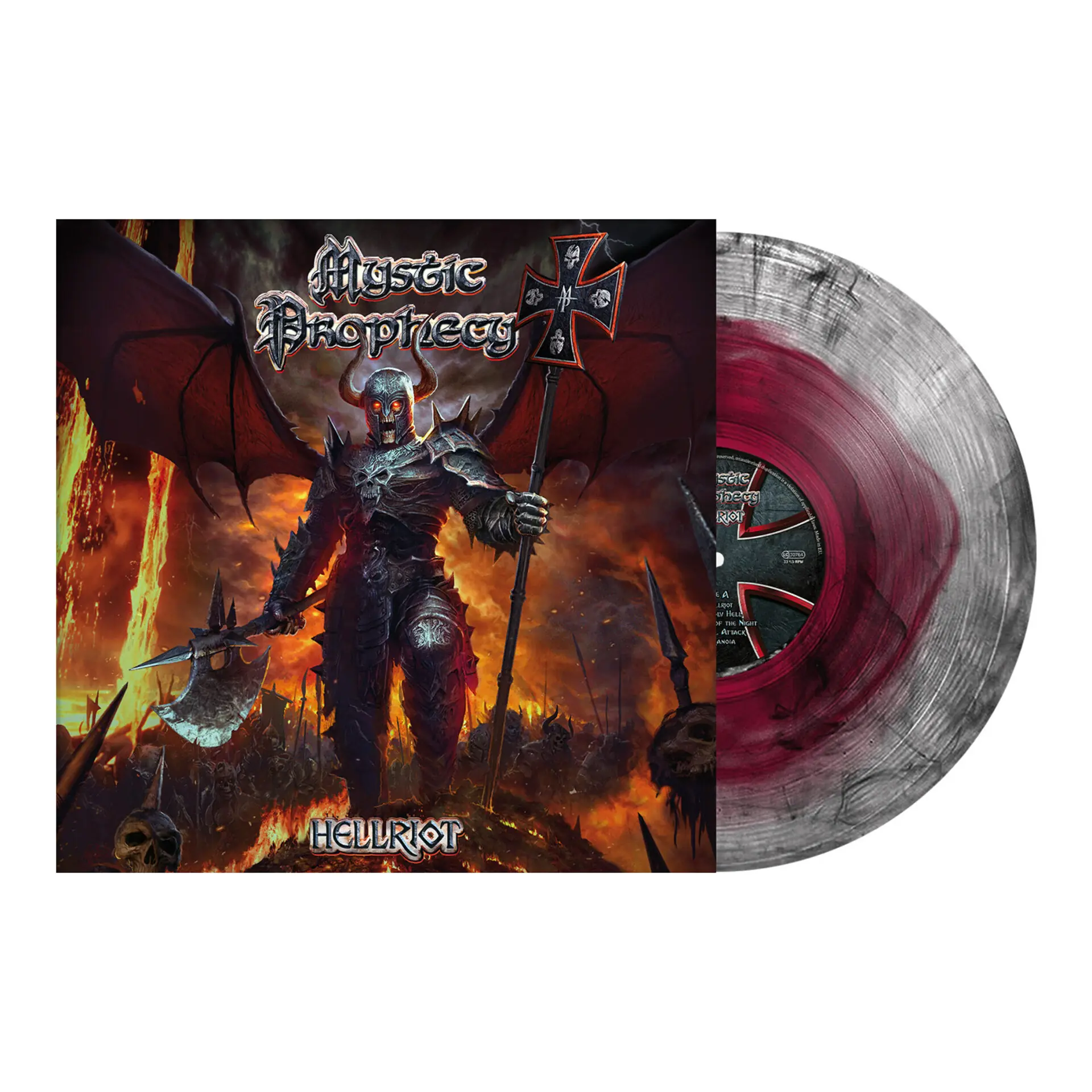 MYSTIC PROPHECY - Hellriot · CLEAR BLACK SMOKE/RED YOLK LP (Power Metal Vinyl)