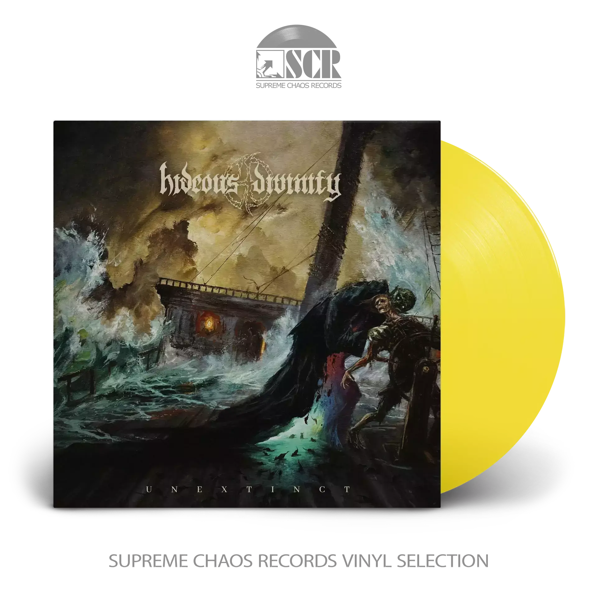 HIDEOUS DIVINITY - Unextinct · TRANSPARENT SUN YELLOW LP HIDEOUS DIVINITY - Unextinct · TRANSPARENT SUN YELLOW LP (Death Metal Vinyl)