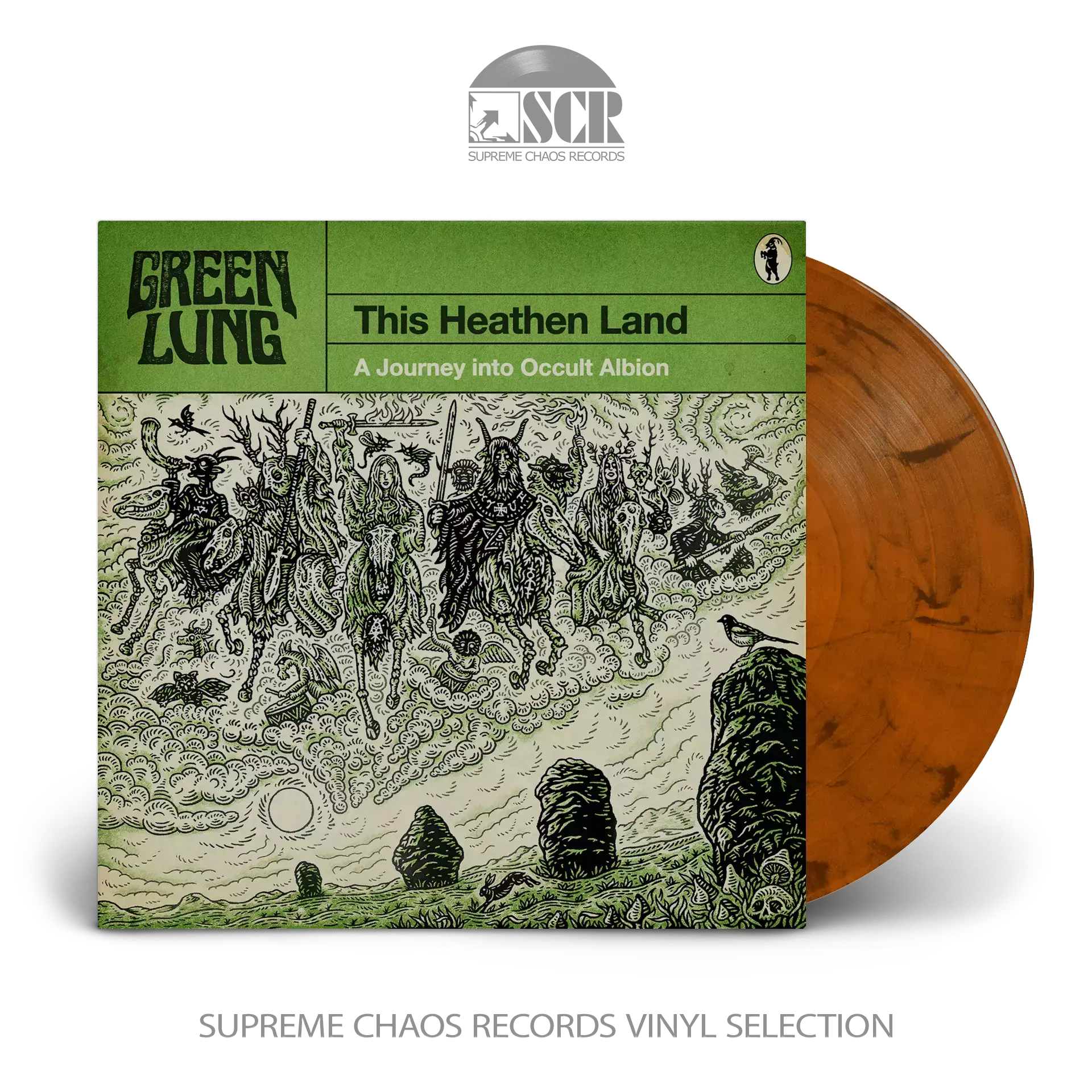 GREEN LUNG · This Heathen Land | TRANSPARENT ORANGE/BLACK SMOKE LP (Stoner Rock Vinyl)
