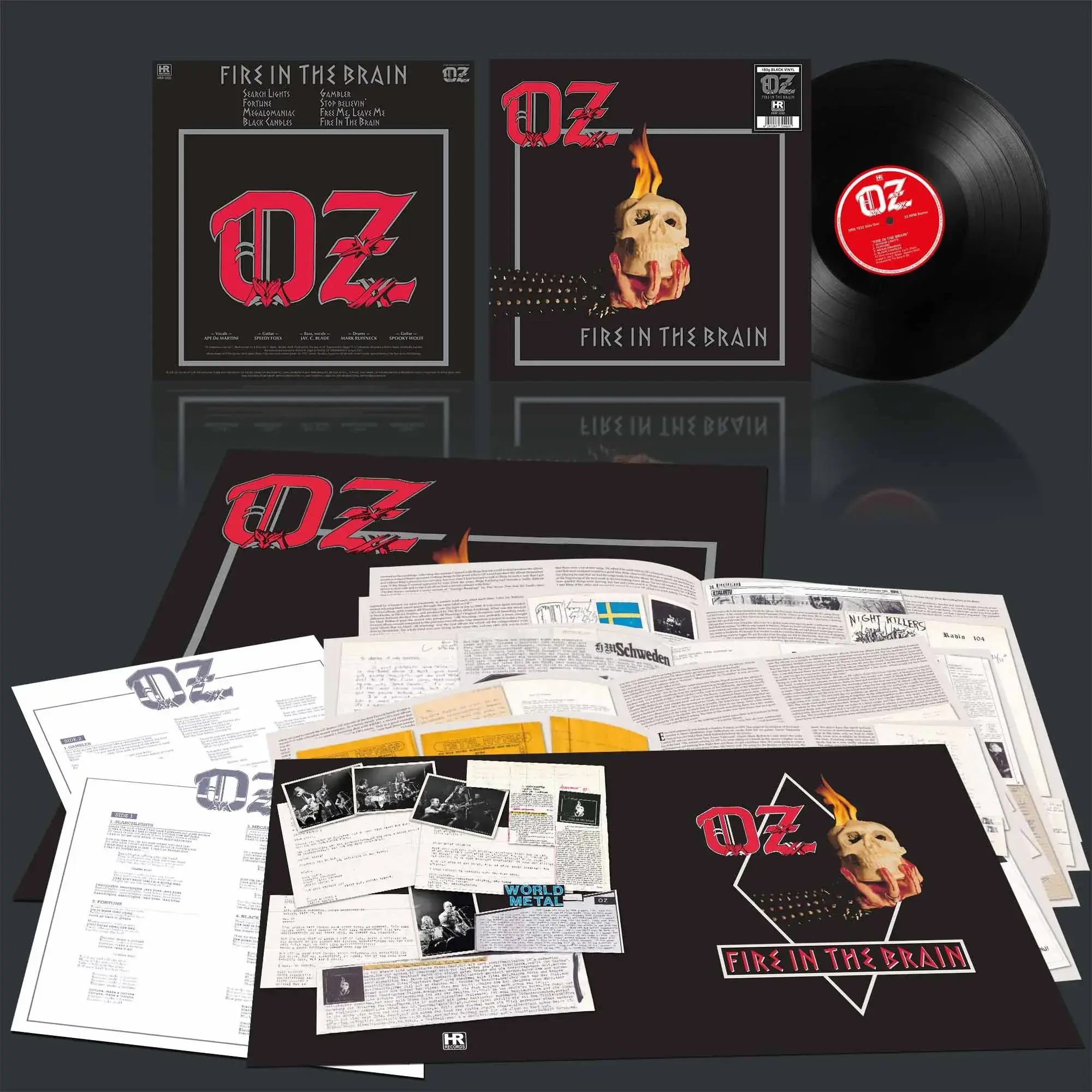 OZ · Fire In The Brain (Re-Release) | BLACK LP (Heavy Metal Vinyl) · Bild 2