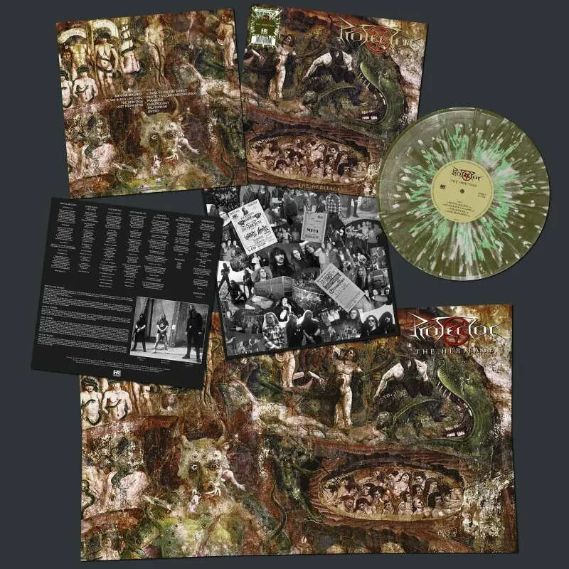 PROTECTOR - The Heritage · SPLATTER LP PROTECTOR - The Heritage · SPLATTER LP (Thrash Metal Vinyl)