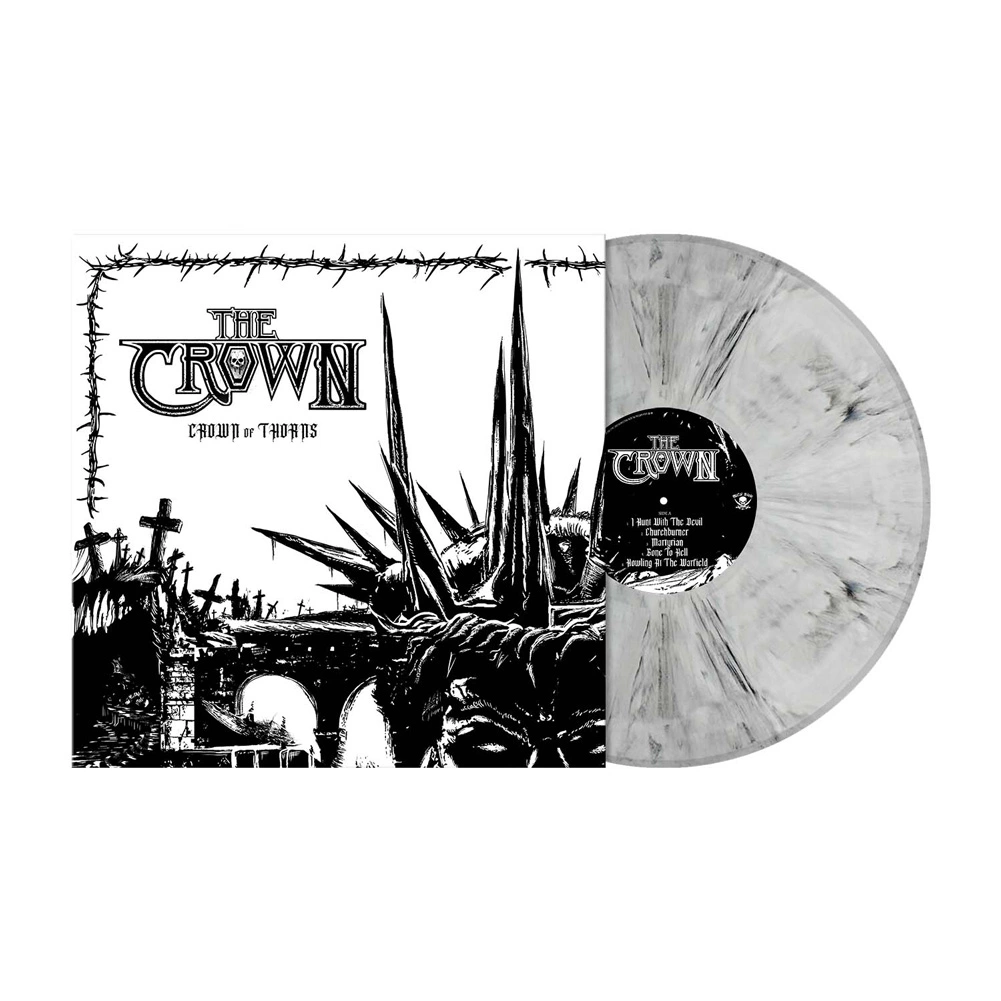 THE CROWN · Crown Of Thorns | WHITE/BLACK MARBLED LP (Thrash Metal/ Death Metal Vinyl)