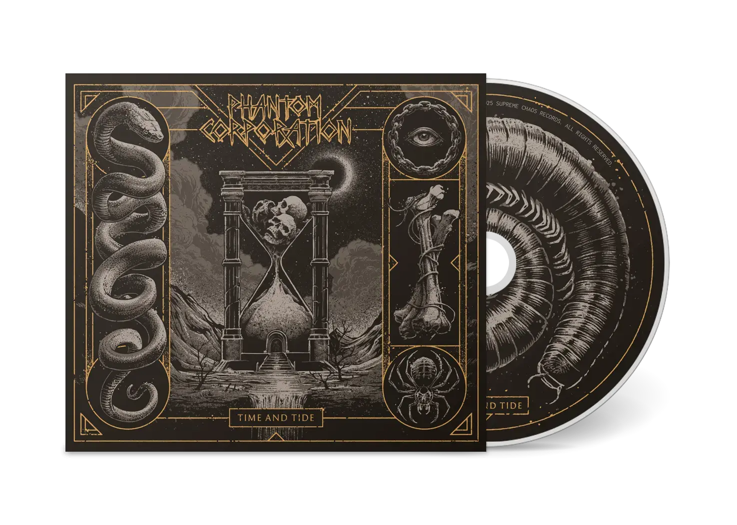 PHANTOM CORPORATION · Time And Tide | DIGIPAK T-SHIRT BUNDLE (Thrash Metal/D-Beat/Death Metal CDs) · Bild 3