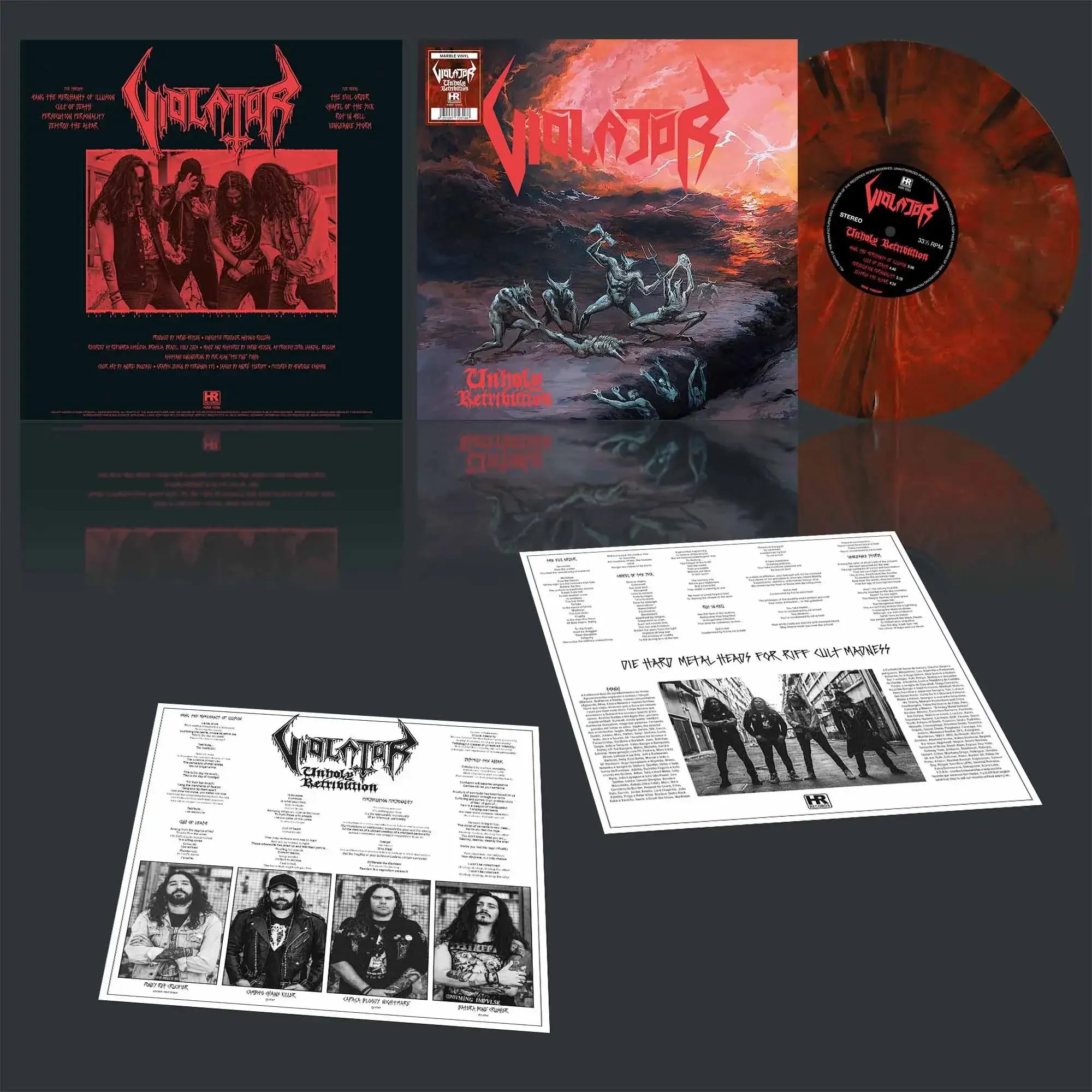 VIOLATOR - Unholy Retribution · MARBLED LP VIOLATOR - Unholy Retribution · MARBLED LP (Thrash Metal Vinyl)