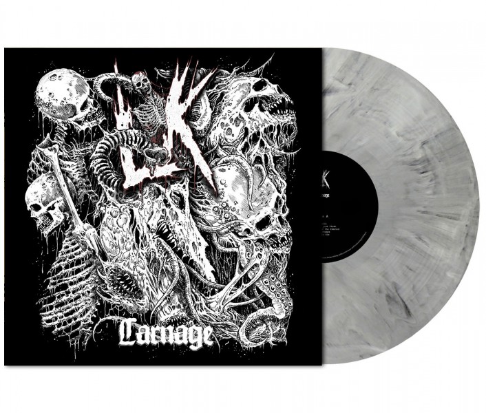 LIK · Carnage | GREY/BLACK LP (Death Metal Vinyl)