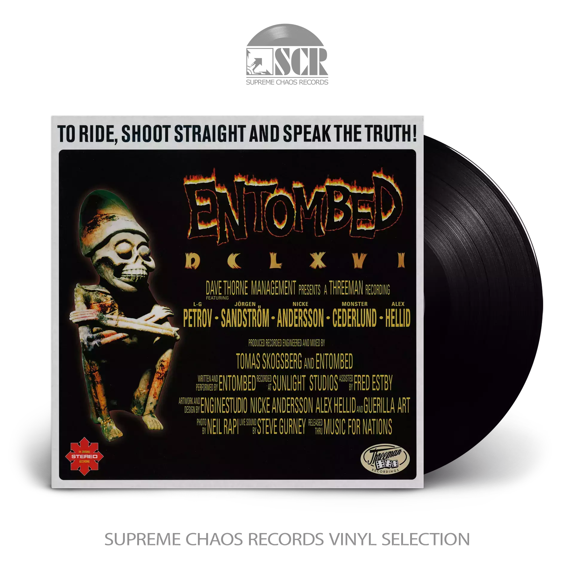 ENTOMBED · To Ride, Shoot Straight And Speak The Truth | BLACK LP ENTOMBED · To Ride, Shoot Straight And Speak The Truth | BLACK LP (Death Metal Vinyl)